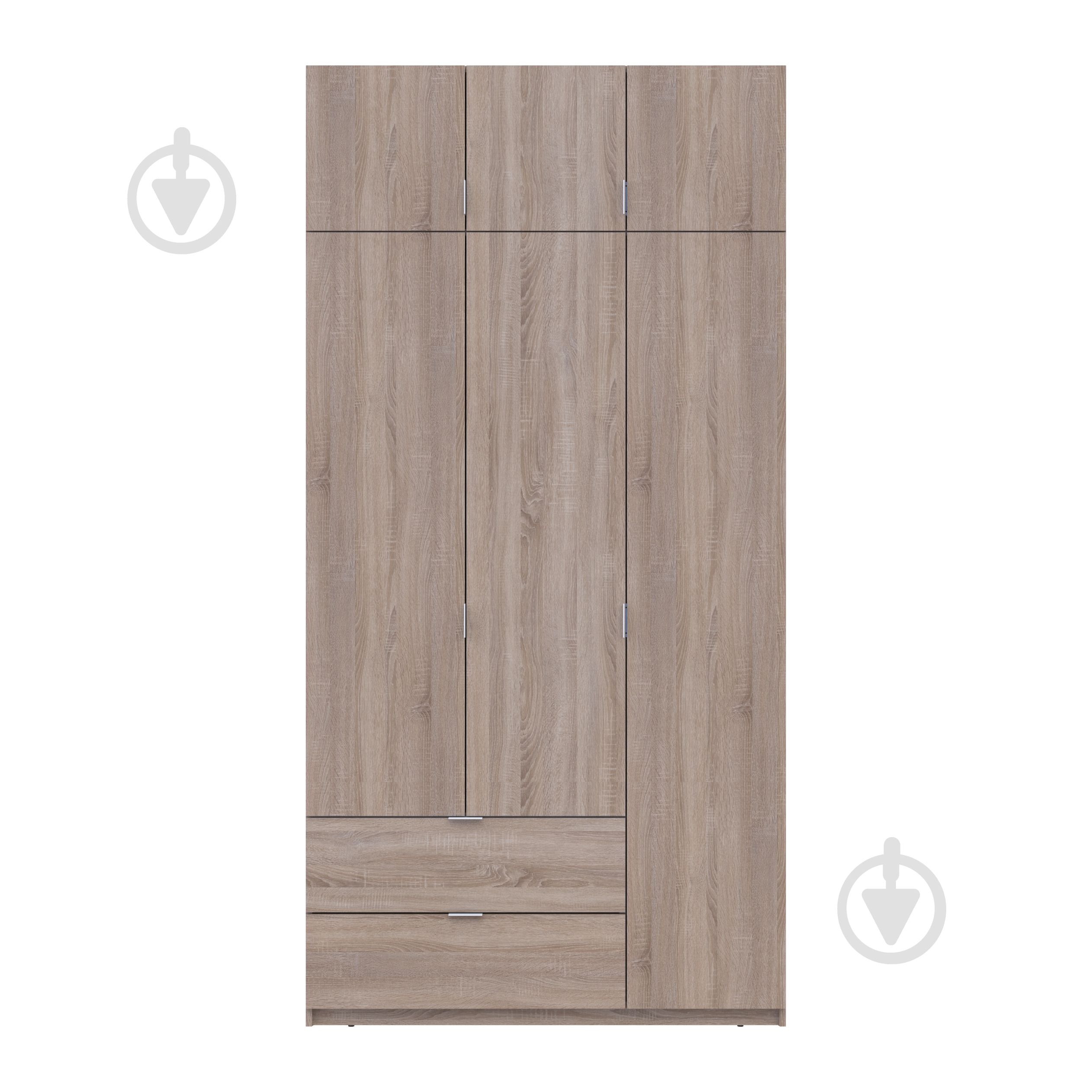 Шкаф для одежды Doros Лукас 3ДСП 2400х1200х500 мм дуб сонома - фото 4 Шкаф для одежды Doros Лукас 3ДСП 2400х1200х500 мм дуб сонома - фото 4