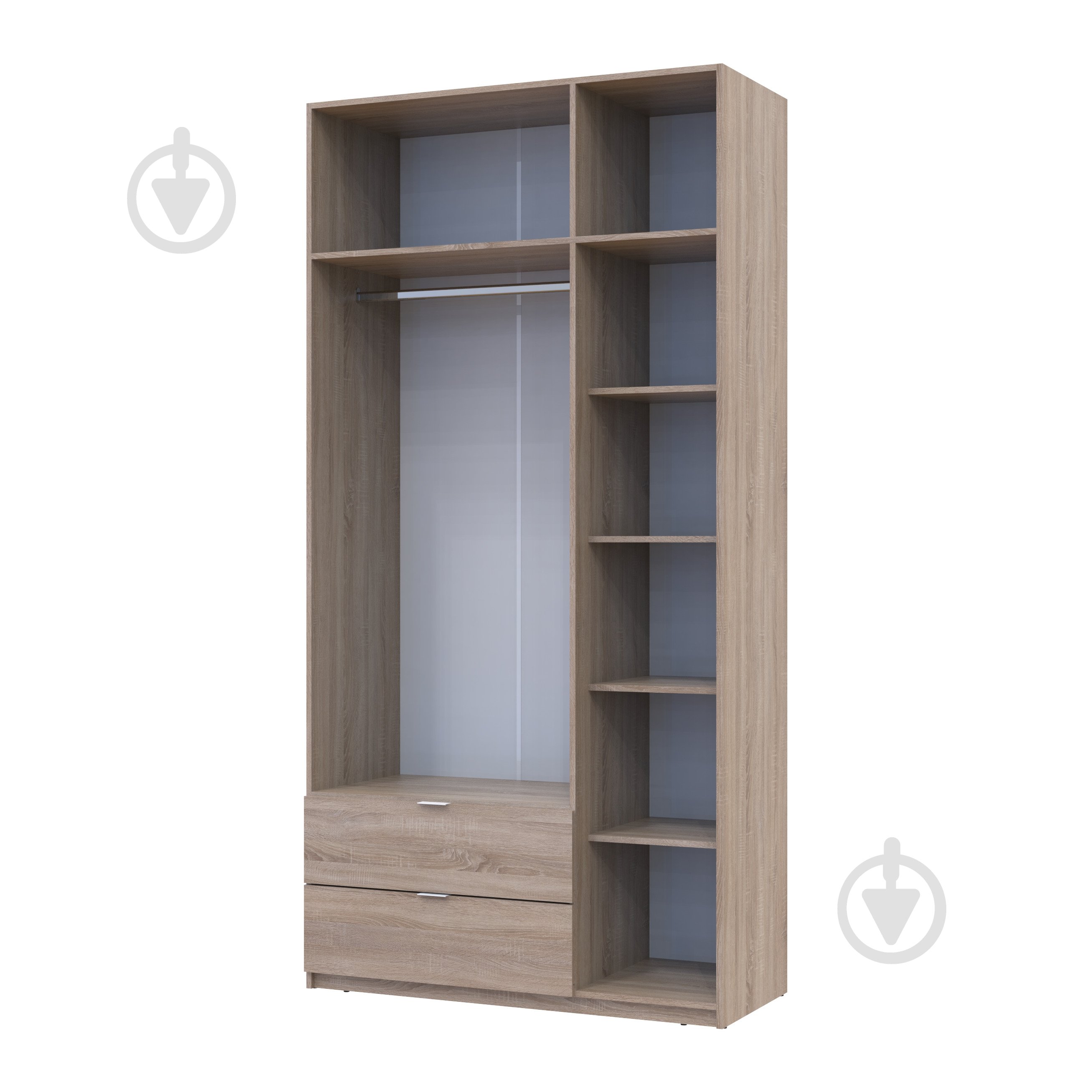 Шкаф для одежды Doros Лукас 3ДСП 2400х1200х500 мм дуб сонома - фото 3 Шкаф для одежды Doros Лукас 3ДСП 2400х1200х500 мм дуб сонома - фото 3