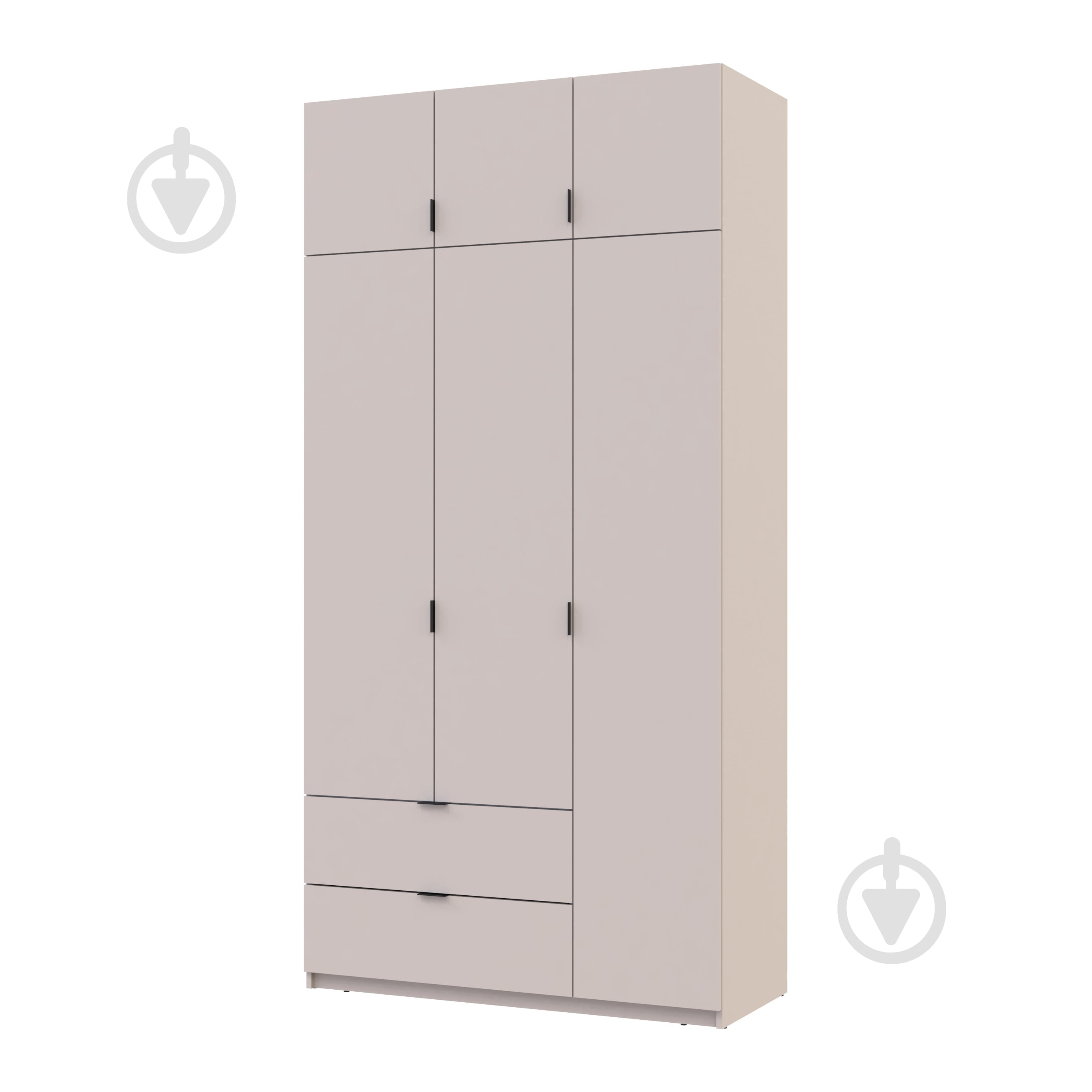 Шкаф Doros Лукас 3ДСП 2400х1350х500 мм кашемир - фото 1