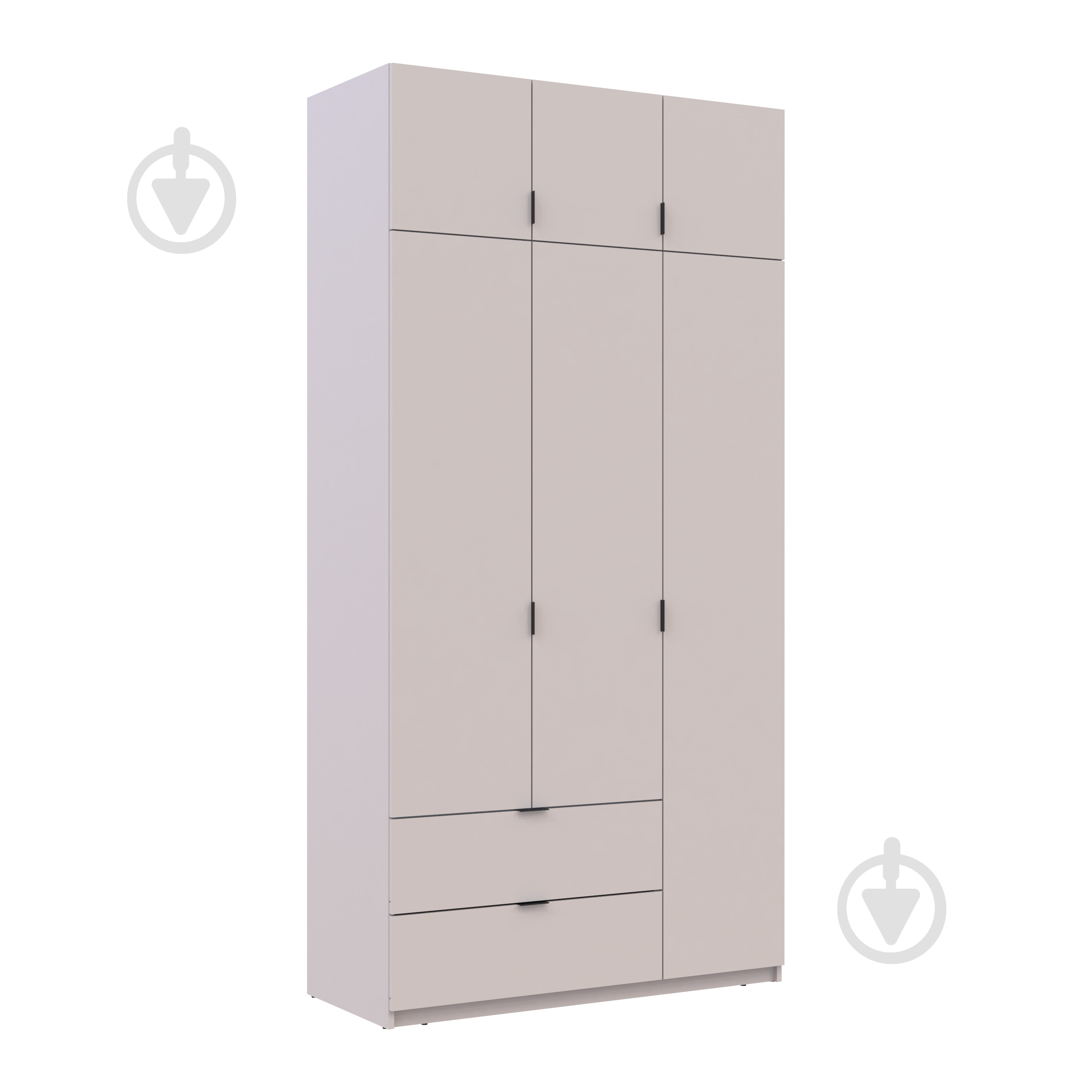 Шкаф Doros Лукас 3ДСП 2400х1350х500 мм кашемир - фото 7