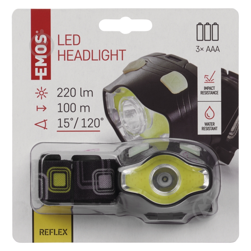 Фонарь налобный Emos LED P3536 3W 220Lm 3хAAА 220 Lm черный P3536 - фото 7