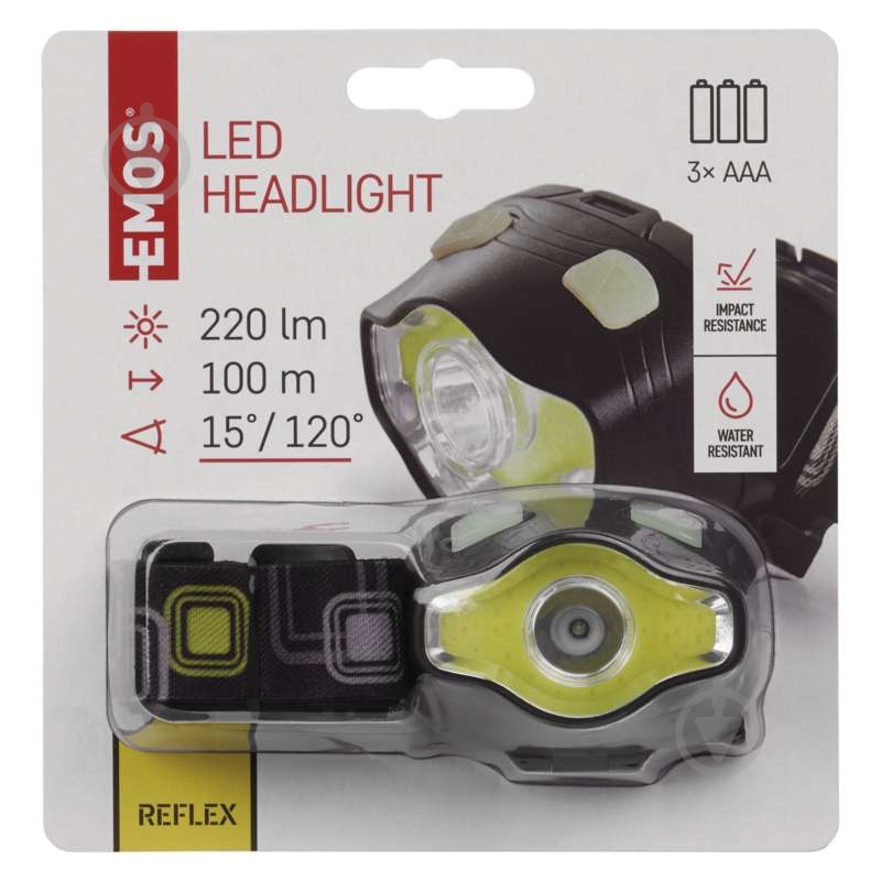 Фонарь налобный Emos LED P3536 3W 220Lm 3хAAА 220 Lm черный P3536 - фото 14