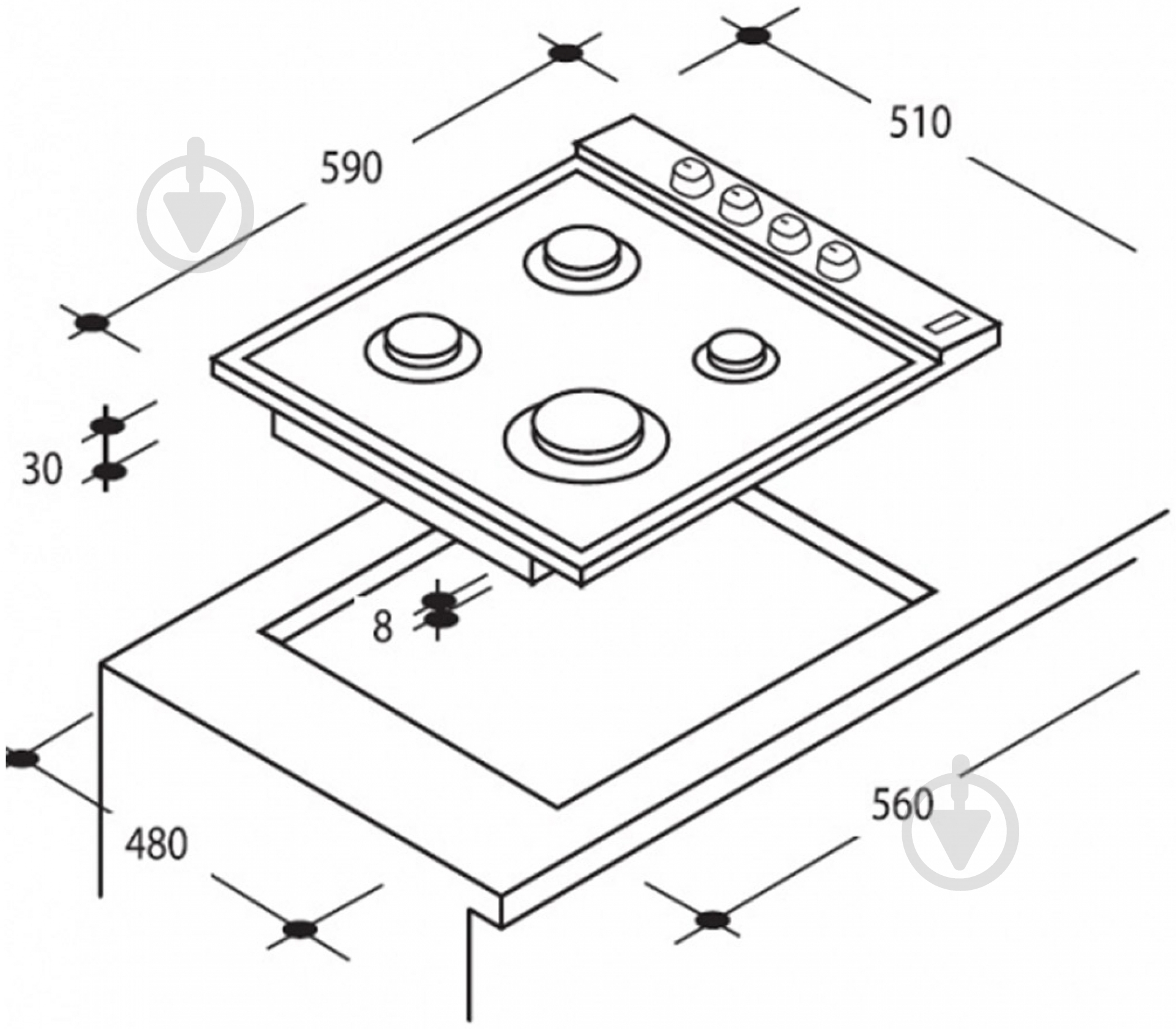 Варочная поверхность комбинированная Candy CLG 631 SPX - фото 2