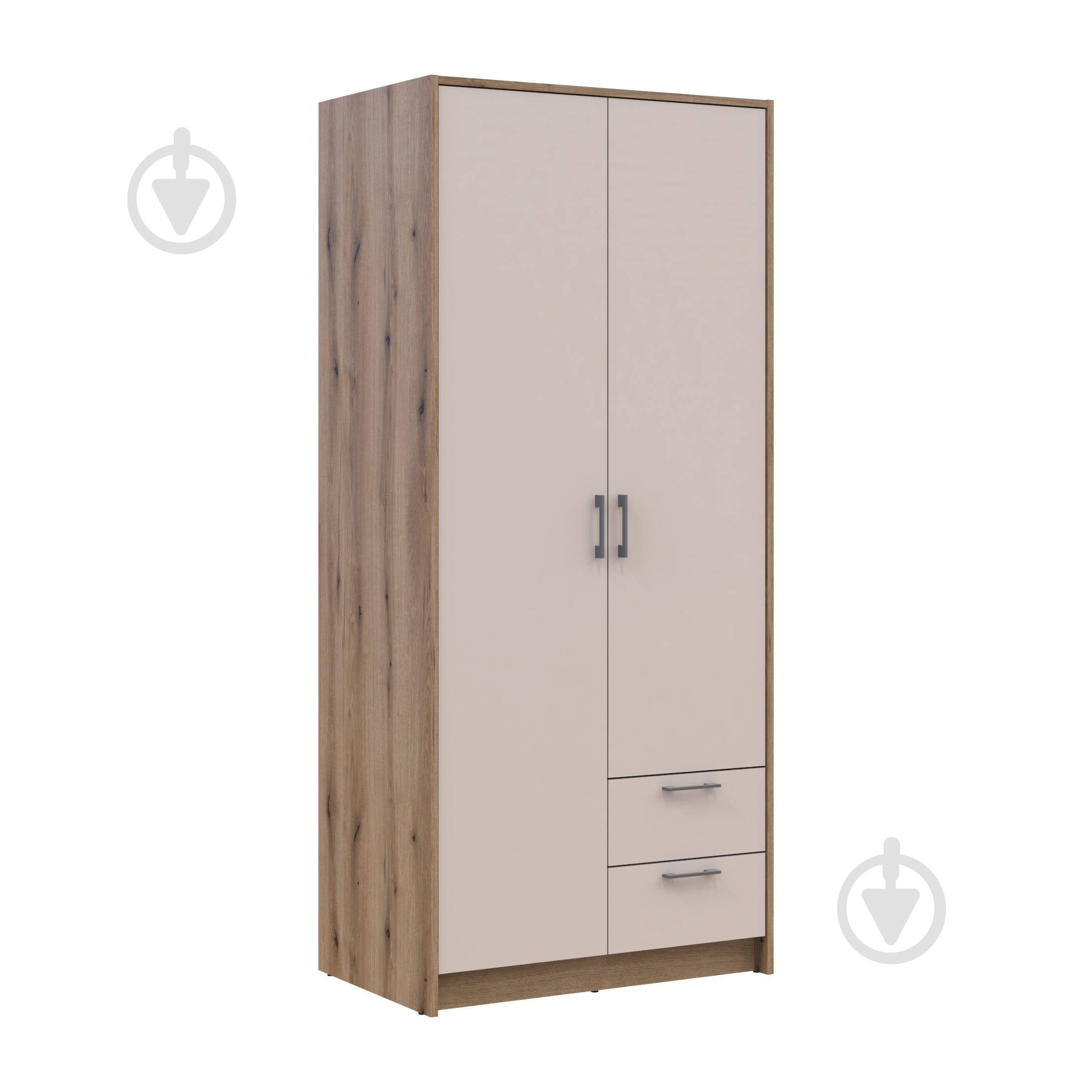 Шафа для одягу Doros Ронді 2ДСП 1950х820х520 мм дуб артізан кашемір - фото 6 Шафа для одягу Doros Ронді 2ДСП 1950х820х520 мм дуб артізан кашемір - фото 6