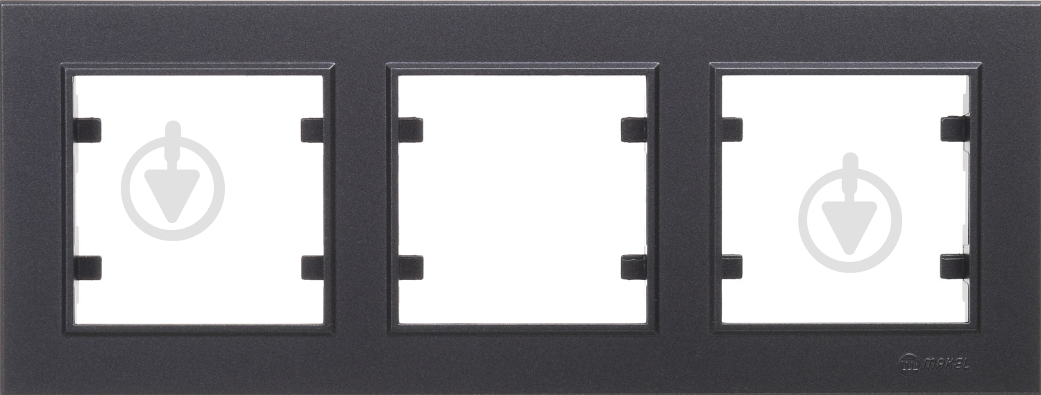 Рамка трехместная Makel Karea горизонтальная - фото 1