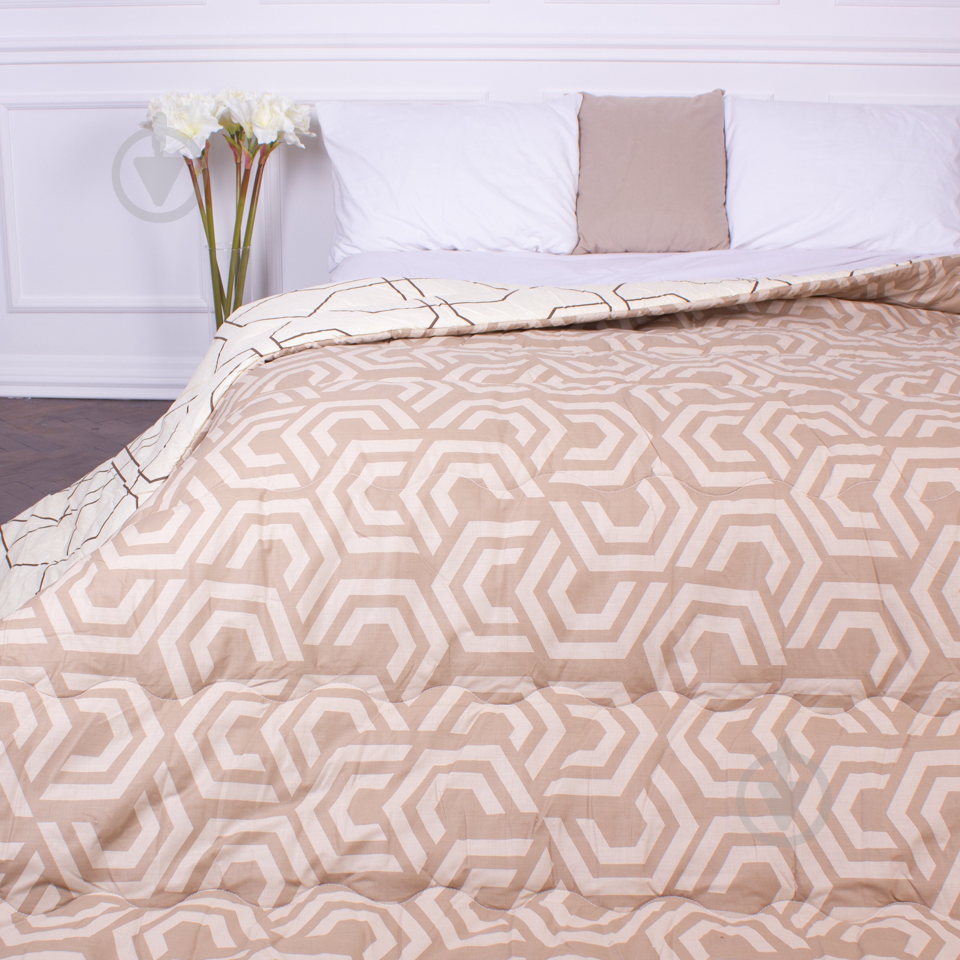 Одеяло антиаллергенное зима №4092 Сolor Fun Line Eco-Soft (чехол бязь 100%) Geometry 172x205 см MirSon с принтом - фото 1