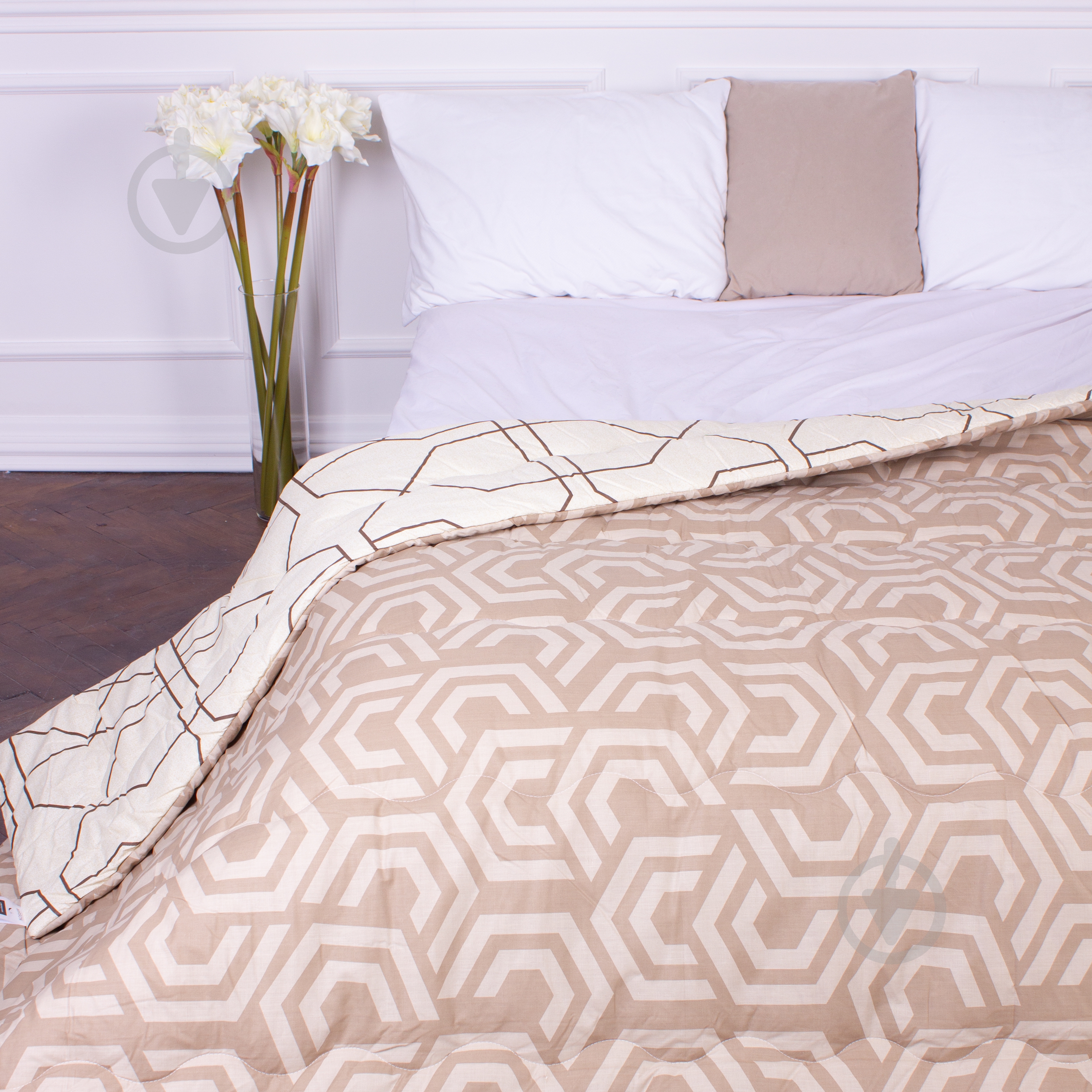 Одеяло антиаллергенное зима №4092 Сolor Fun Line Eco-Soft (чехол бязь 100%) Geometry 172x205 см MirSon с принтом - фото 3