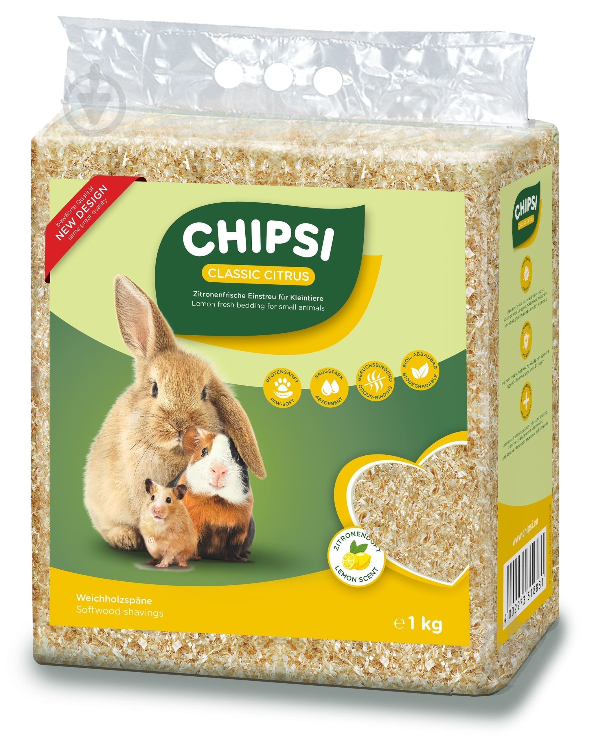 Наполнитель для грызунов Chipsi Цитрус 15 л 1 кг - фото 1 Наполнитель для грызунов Chipsi Цитрус 15 л 1 кг - фото 1