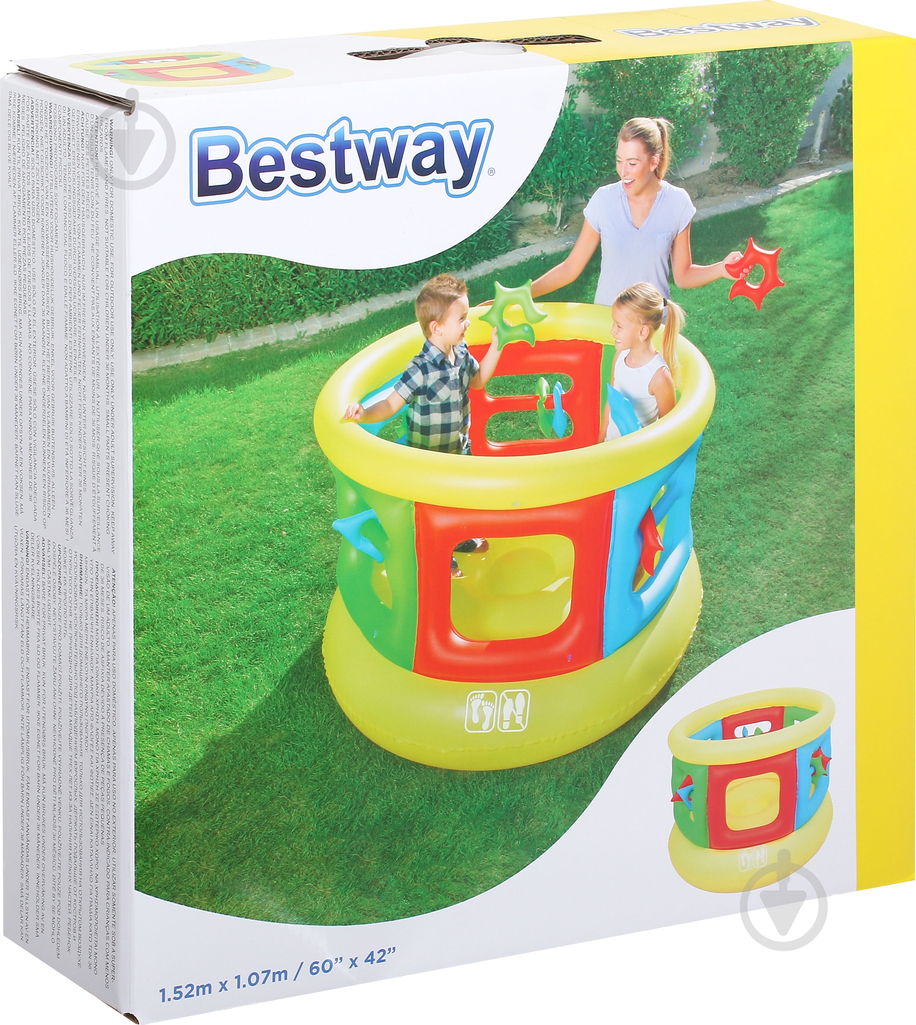 Батут надувной Bestway 152x107 см 52056 - фото 1