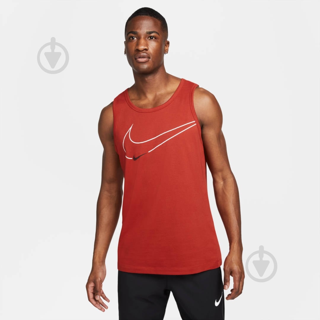 Майка Nike M NK DF TANK 6/1 GFX DM6257-623 р.2XL коралловый - фото 1