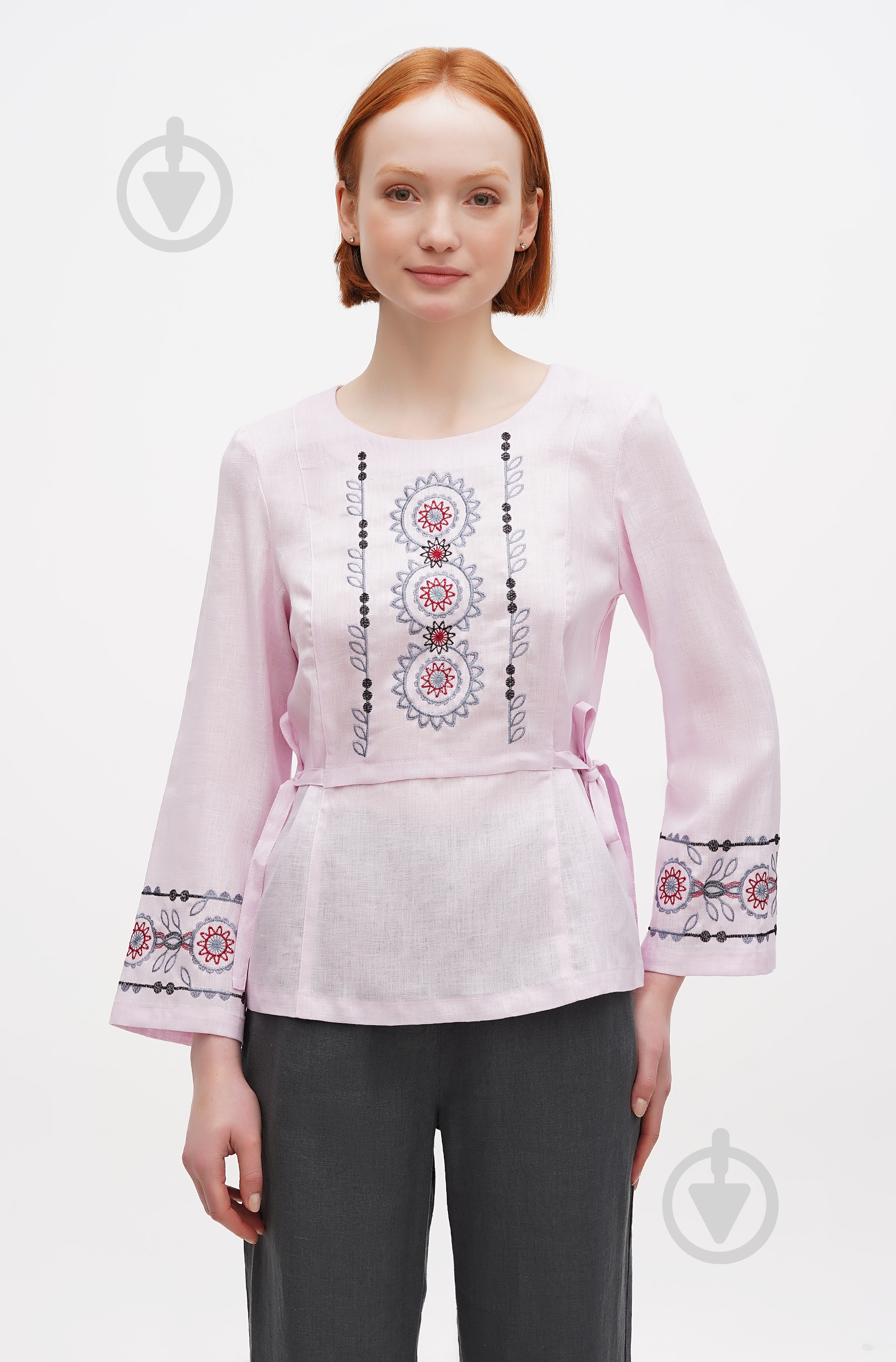 Блуза Галерея льна розовый р. 42 Килина - фото 1
