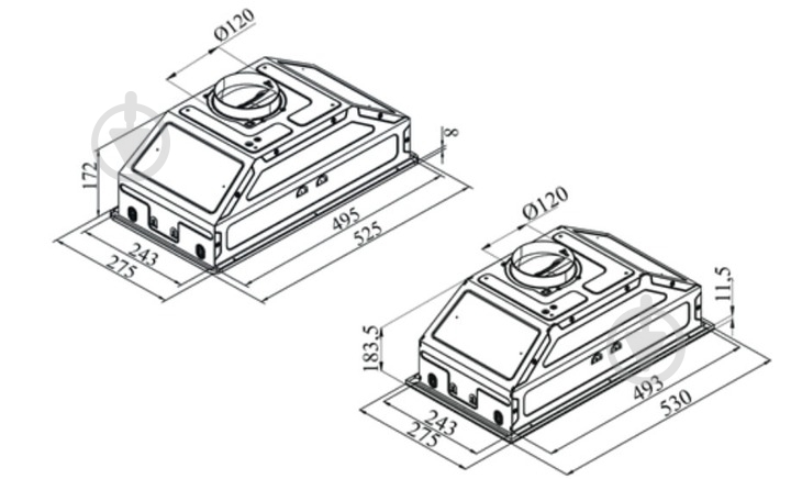 Витяжка Ardesto HFI-F700MINX - фото 2 Витяжка Ardesto HFI-F700MINX - фото 2