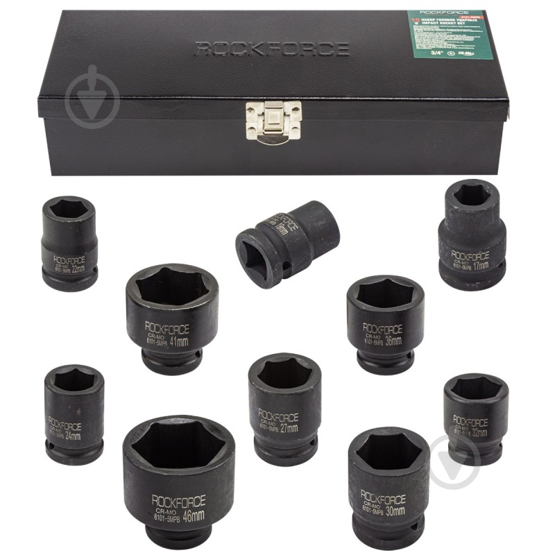 Набор головок ударных ROCKFORCE 10 шт. RF-6101-5MPB - фото 1