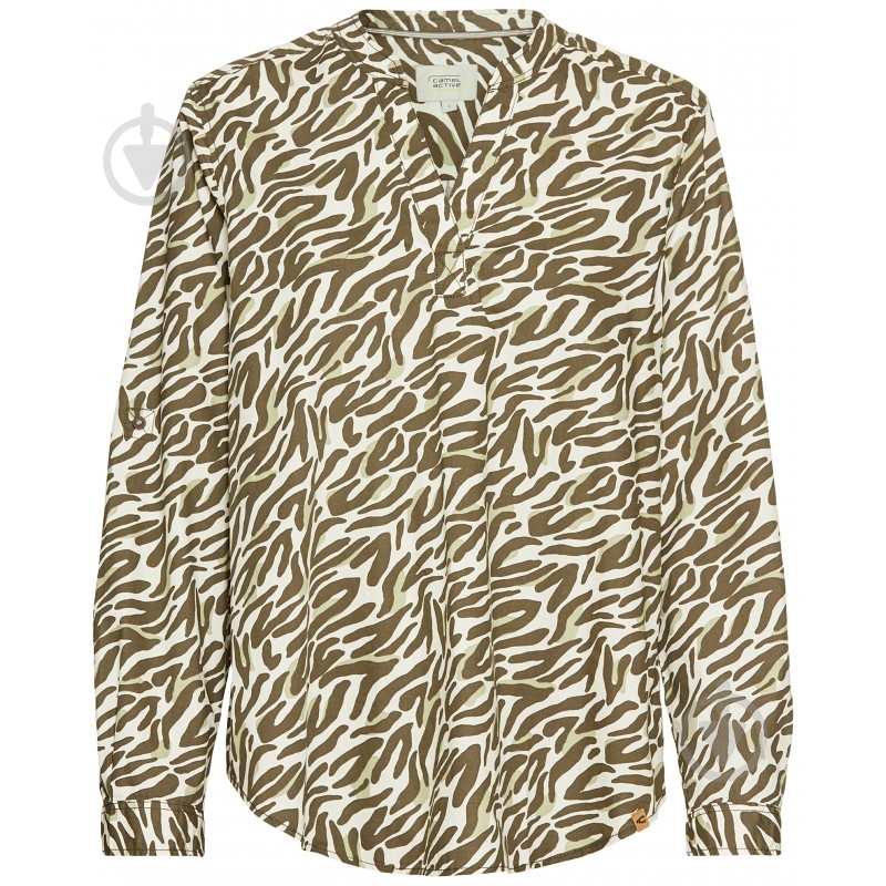Блуза Camel Active р. M хакі з білим BLOUSE 309770-5S62-94 - фото 1 Блуза Camel Active р. M хакі з білим BLOUSE 309770-5S62-94 - фото 1