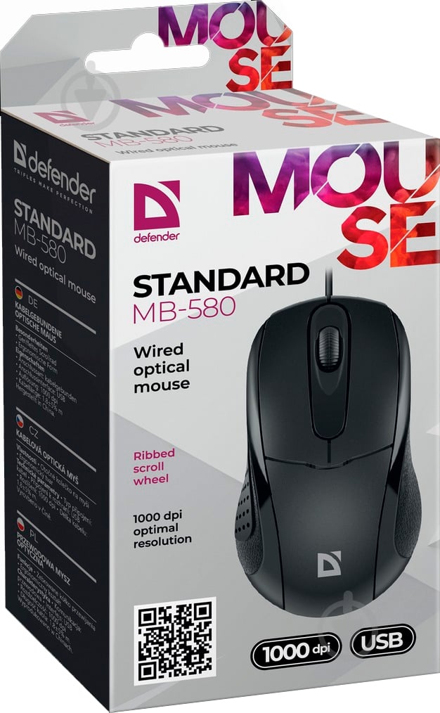 Мышь Defender Standard MB-580 черный - фото 2 Мышь Defender Standard MB-580 черный - фото 2