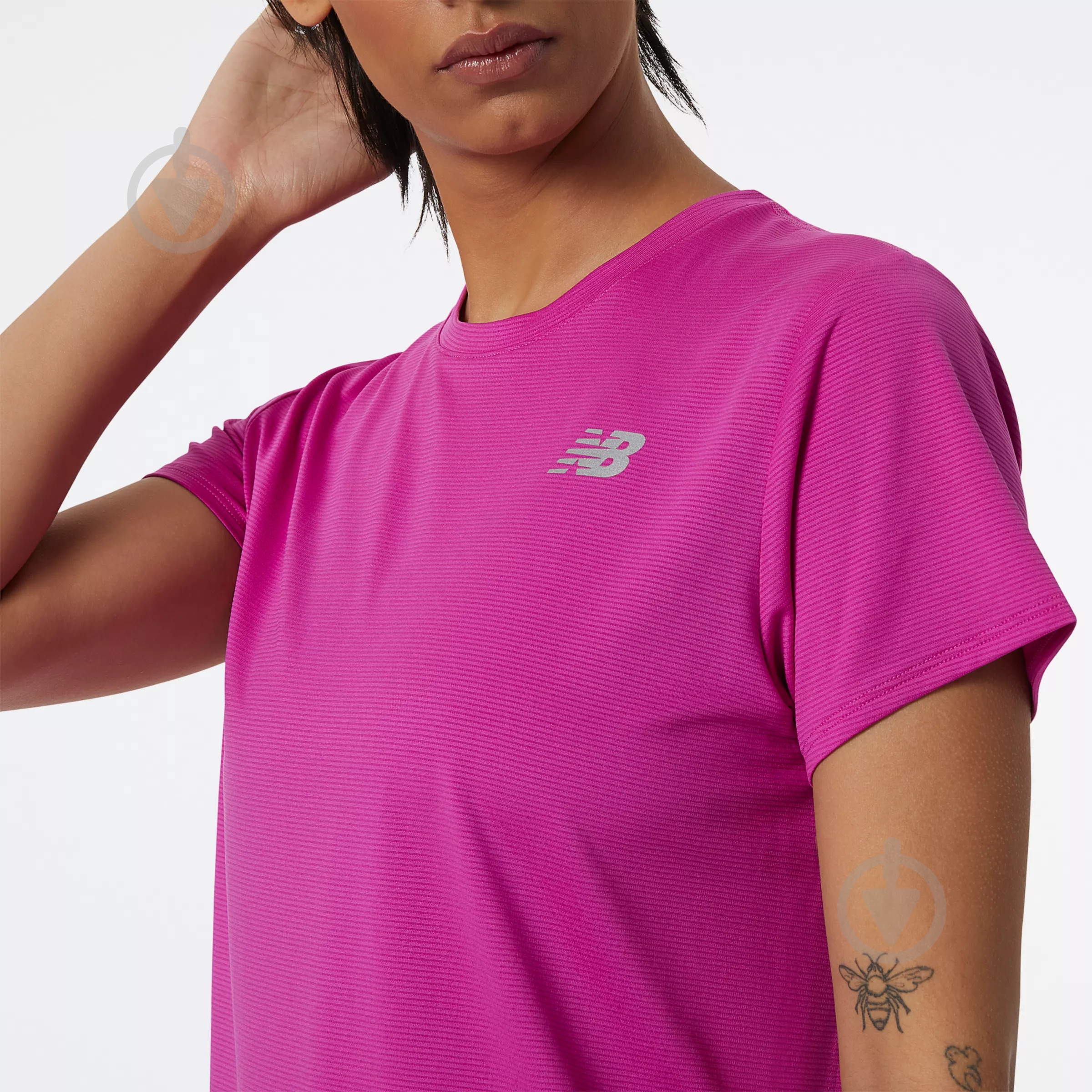 Футболка New Balance WT11220MPO р.M малиновый - фото 4