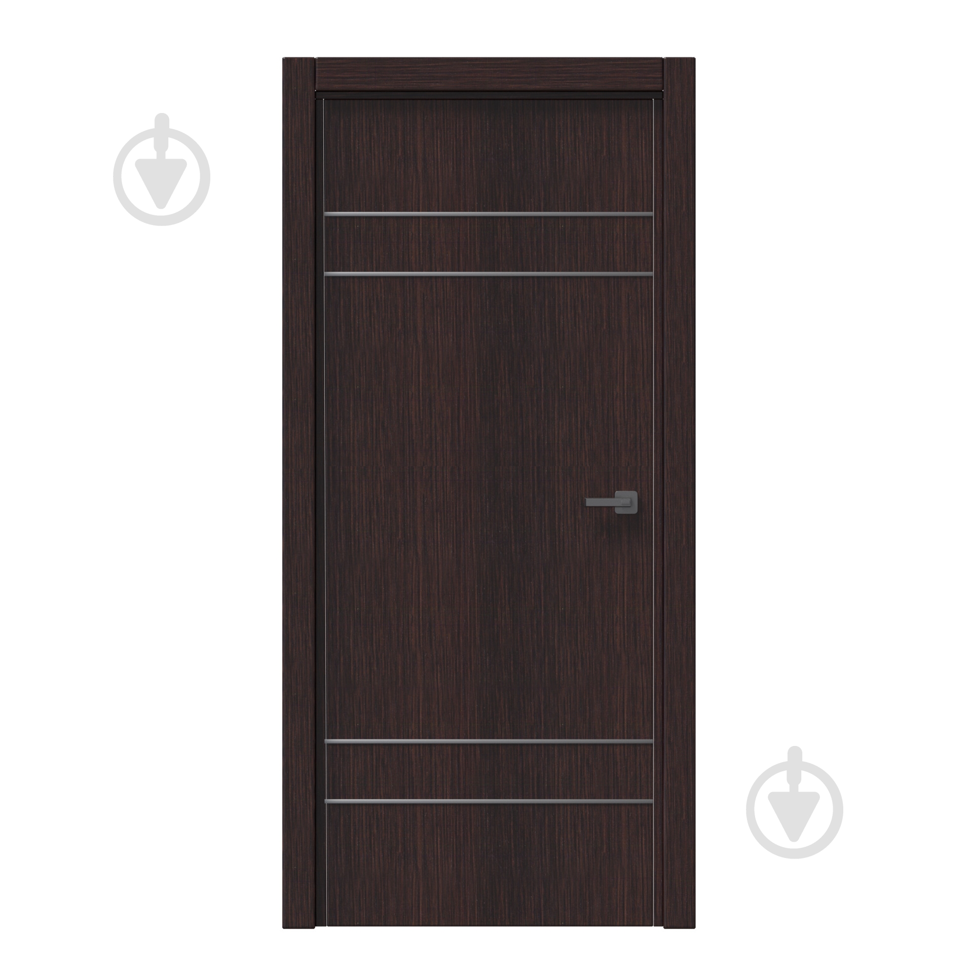 Дверне полотно IN WOOD ET-03 ПГ із молдингом і чорною кромкою ПВХ 700 мм шпон коричневий - фото 1 Дверне полотно IN WOOD ET-03 ПГ із молдингом і чорною кромкою ПВХ 700 мм шпон коричневий - фото 1