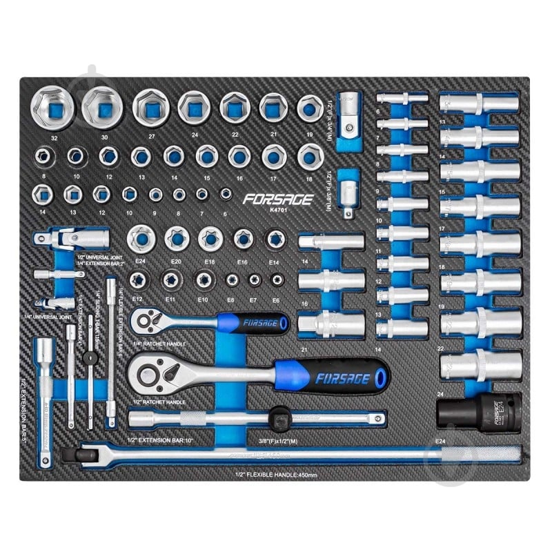 Набор ручного инструмента Forsage в ложементе 70 шт. F-K4701 - фото 2 Набор ручного инструмента Forsage в ложементе 70 шт. F-K4701 - фото 2