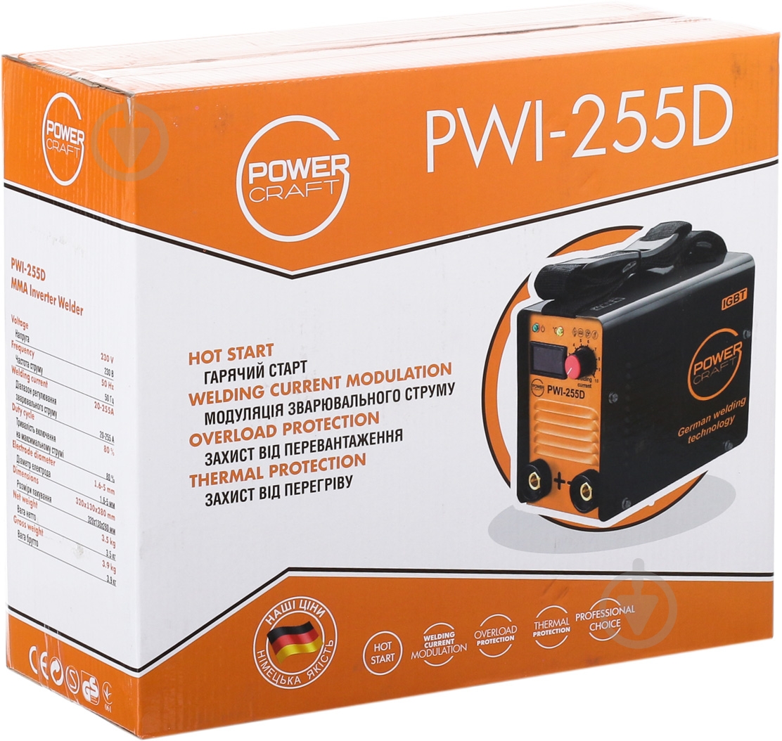 Инвертор сварочный Powercraft PWI-255D - фото 6