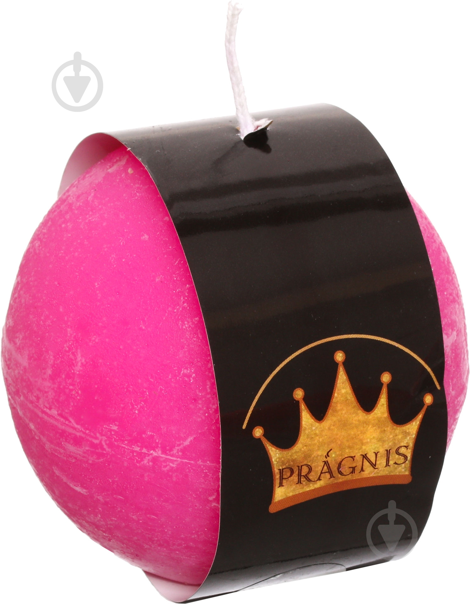 Свеча Рустик шар фуксия 8 см Luna - фото 2