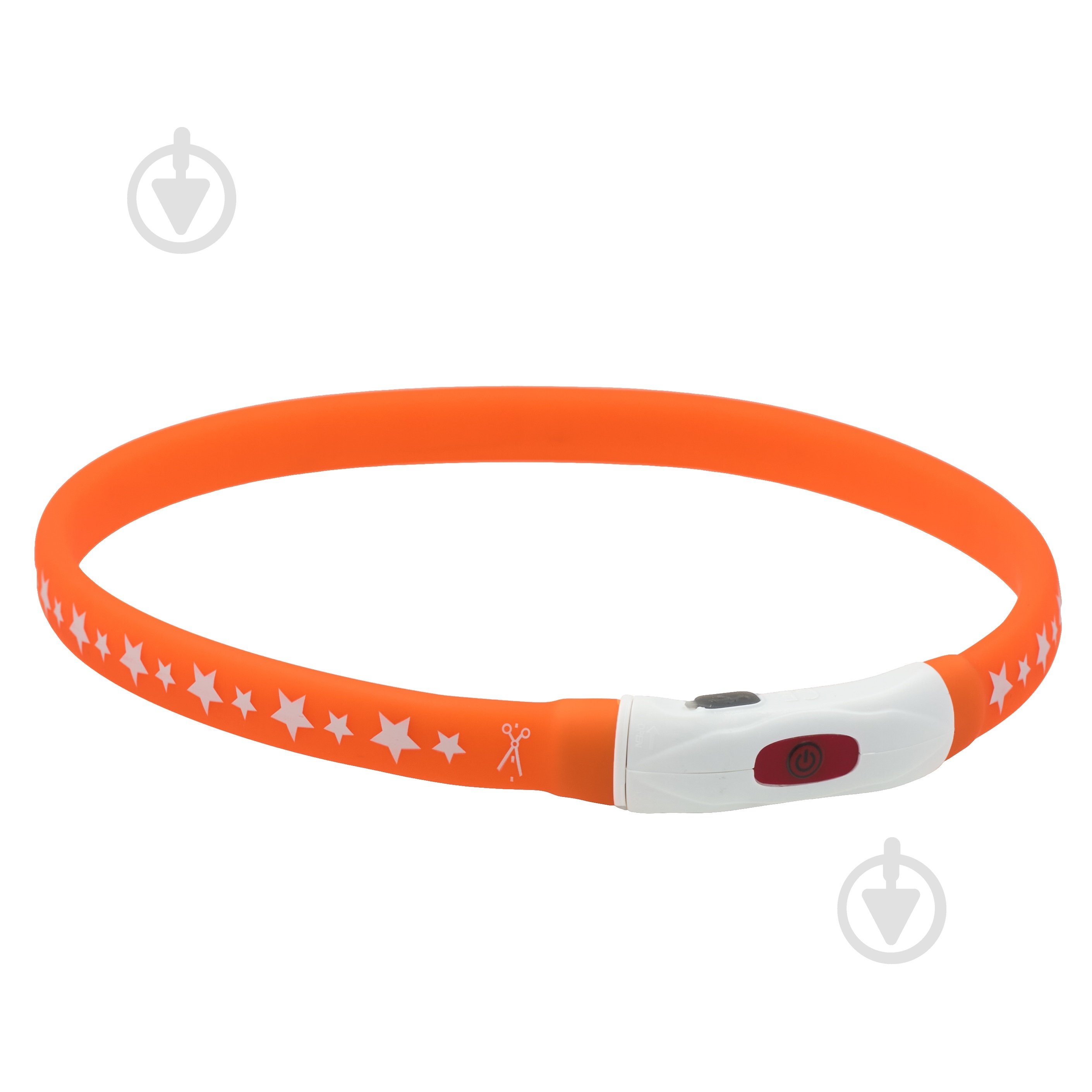 Ошейник AnimAll LED-М с подсветкой 55 см оранжевый - фото 1