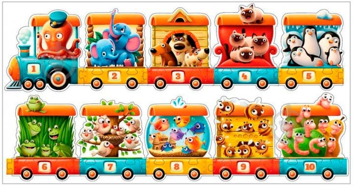 Игрушка-пазл Левеня Поезд - фото 5 Игрушка-пазл Левеня Поезд - фото 5