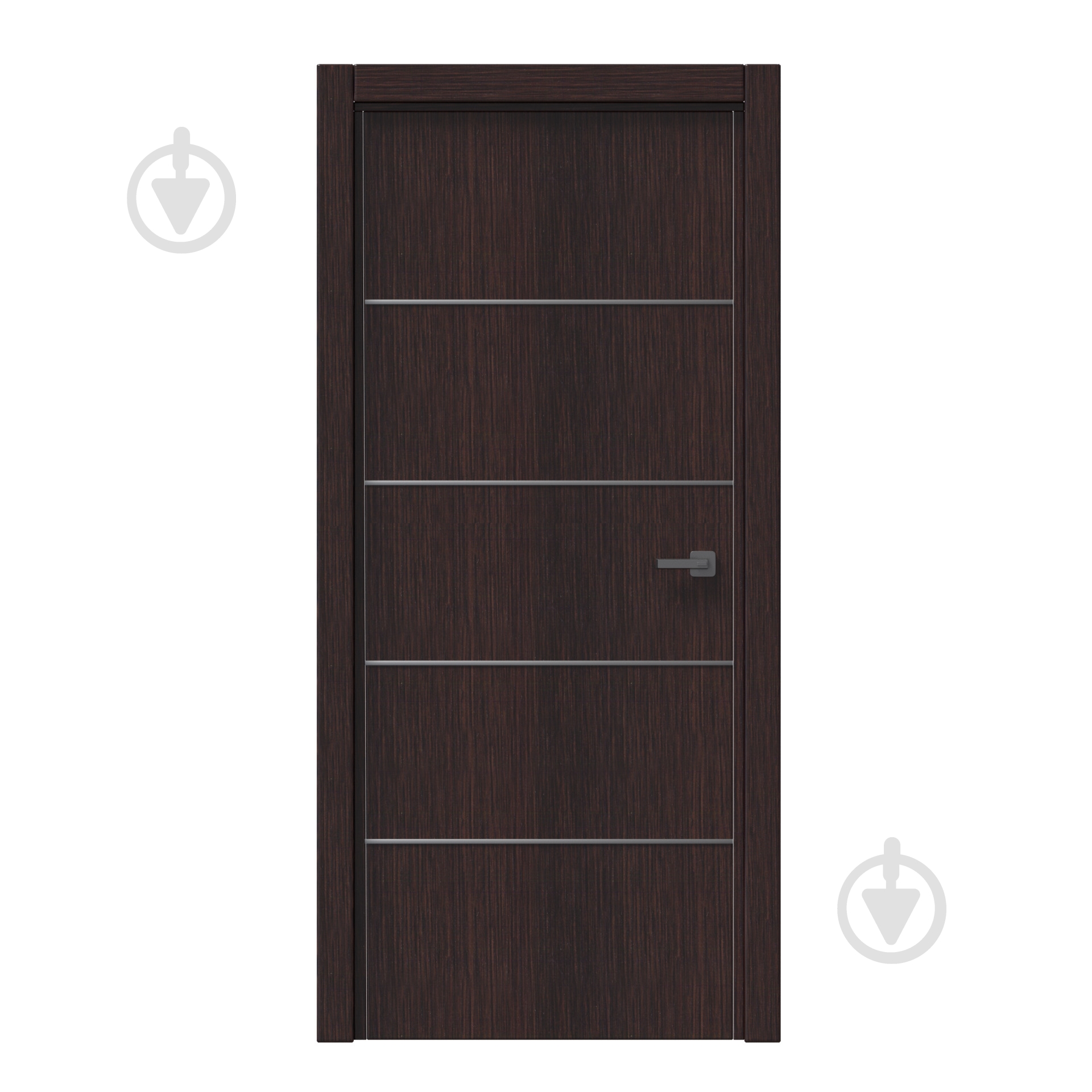 Дверне полотно IN WOOD ET-04 ПГ із молдингом і чорною кромкою ПВХ 900 мм шпон коричневий - фото 1 Дверне полотно IN WOOD ET-04 ПГ із молдингом і чорною кромкою ПВХ 900 мм шпон коричневий - фото 1