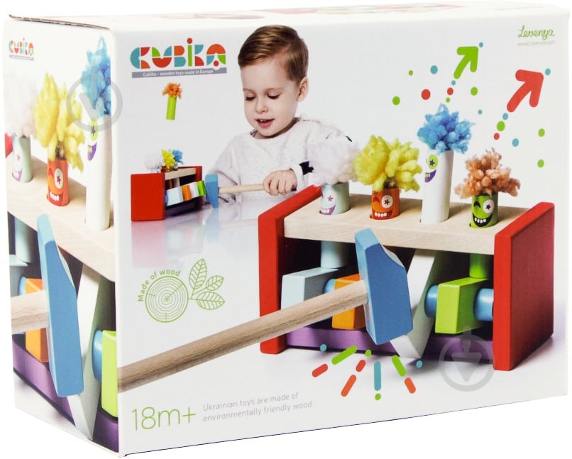 Игрушка деревянная Левеня Cubika Клоуны-прыгунцы - фото 4