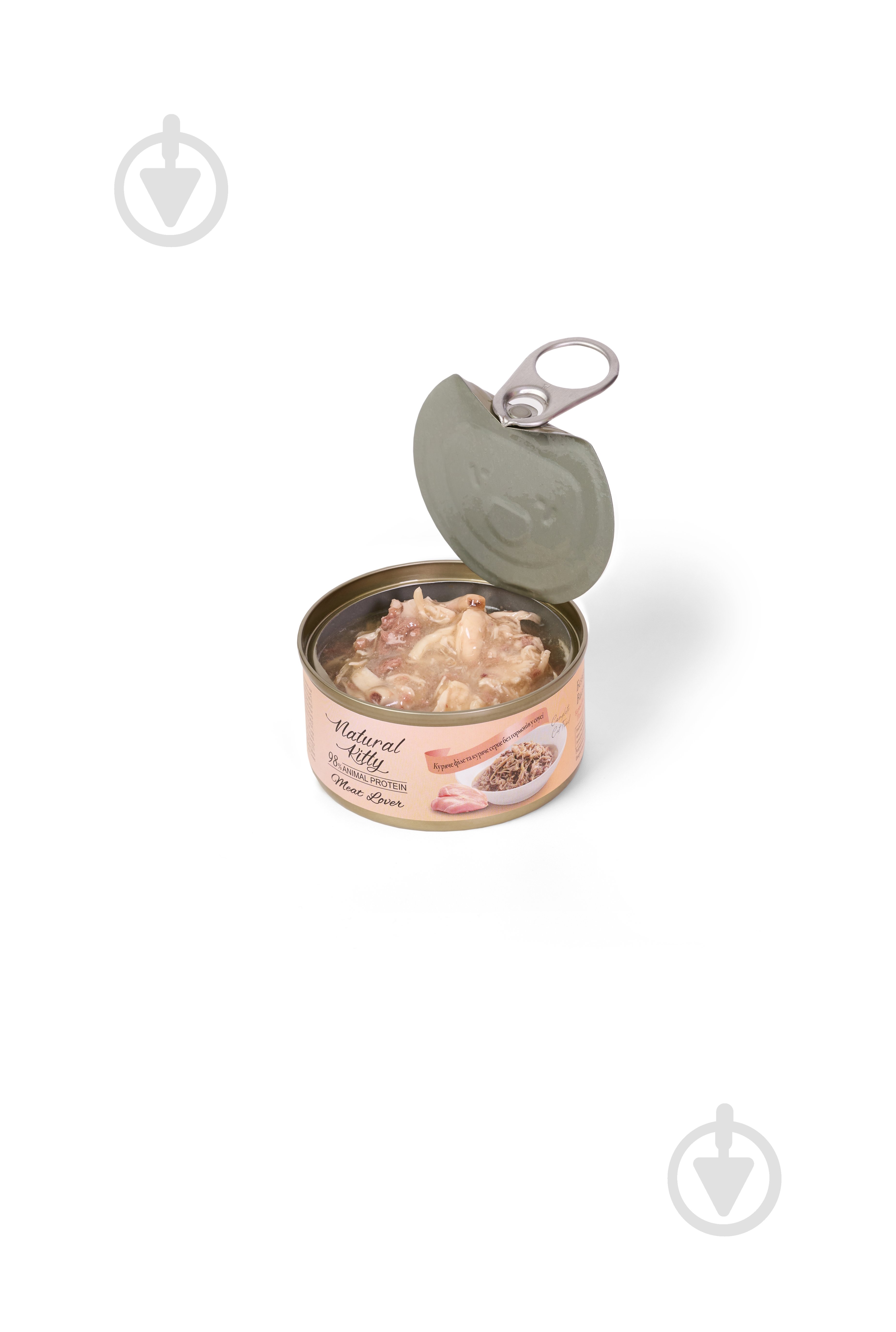 Консерва для котів Natural Kitty Meat Lover з курячим філе та курячим серцем у соусі 70 г - фото 2 Консерва для котів Natural Kitty Meat Lover з курячим філе та курячим серцем у соусі 70 г - фото 2