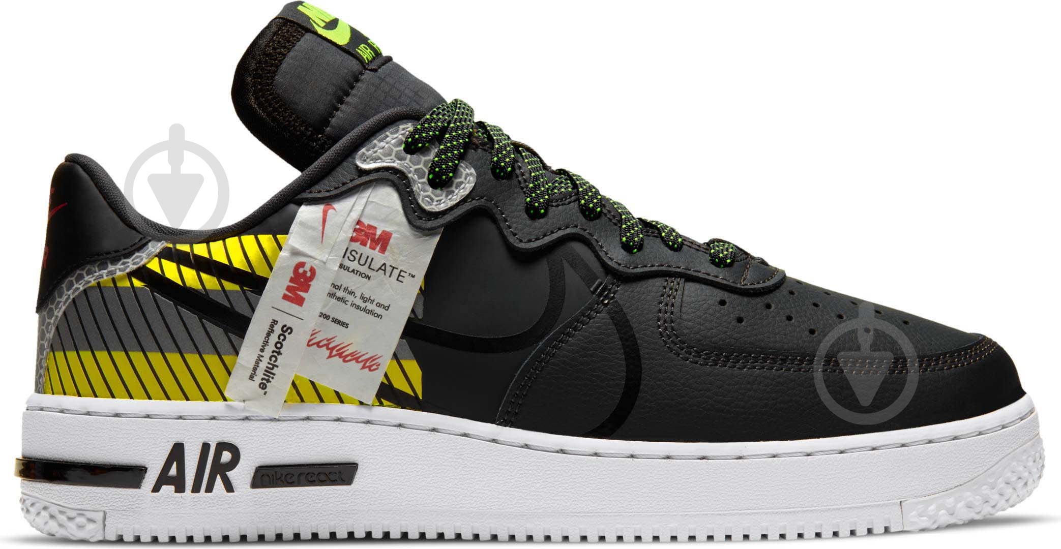 Кроссовки мужские зимние Nike Air Force 1 React LX CT3316-003 р.45 черные - фото 3