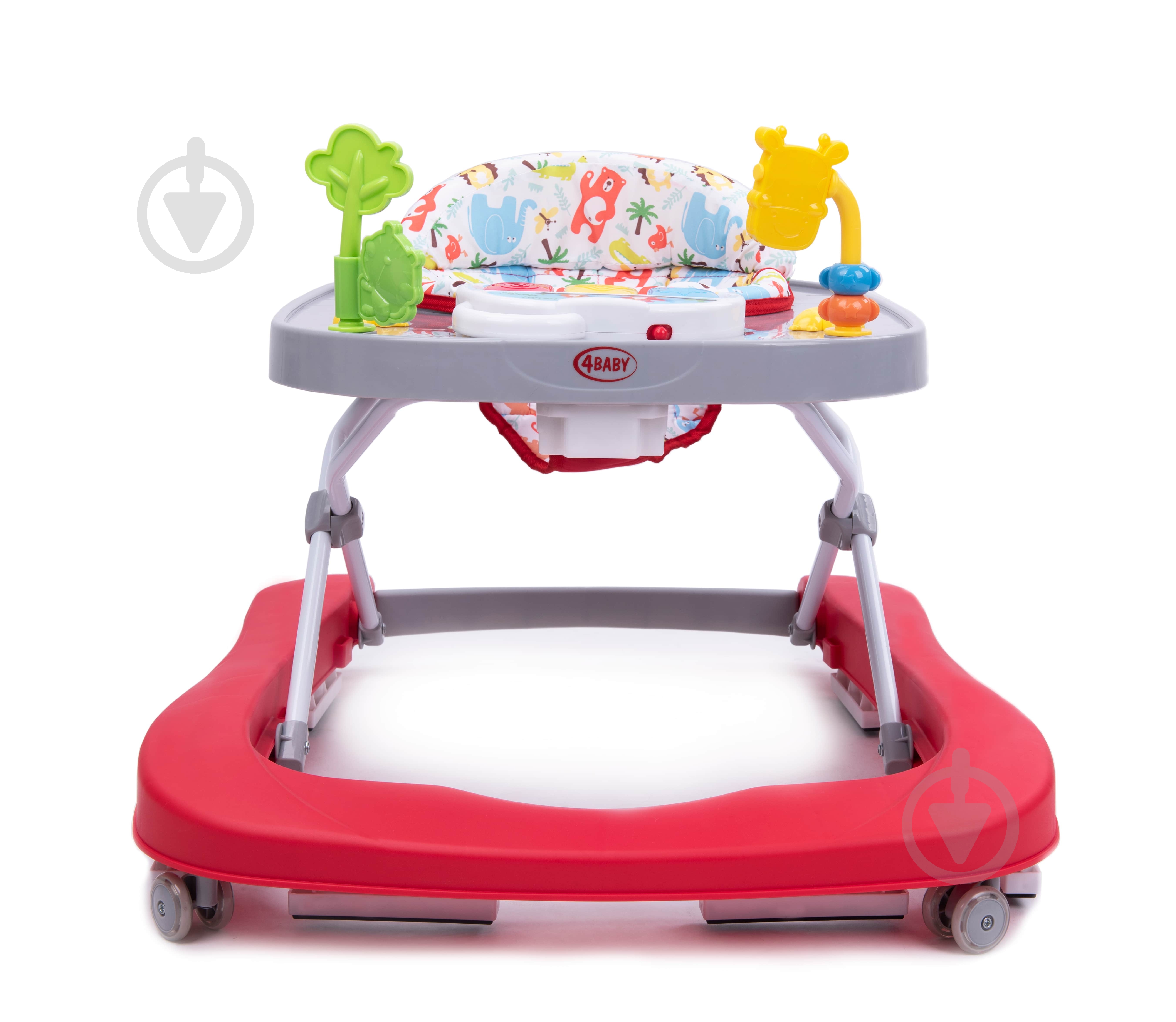 Ходунки интерактивные 4Baby Walk'n Push red 4WP03 - фото 1 Ходунки интерактивные 4Baby Walk'n Push red 4WP03 - фото 1