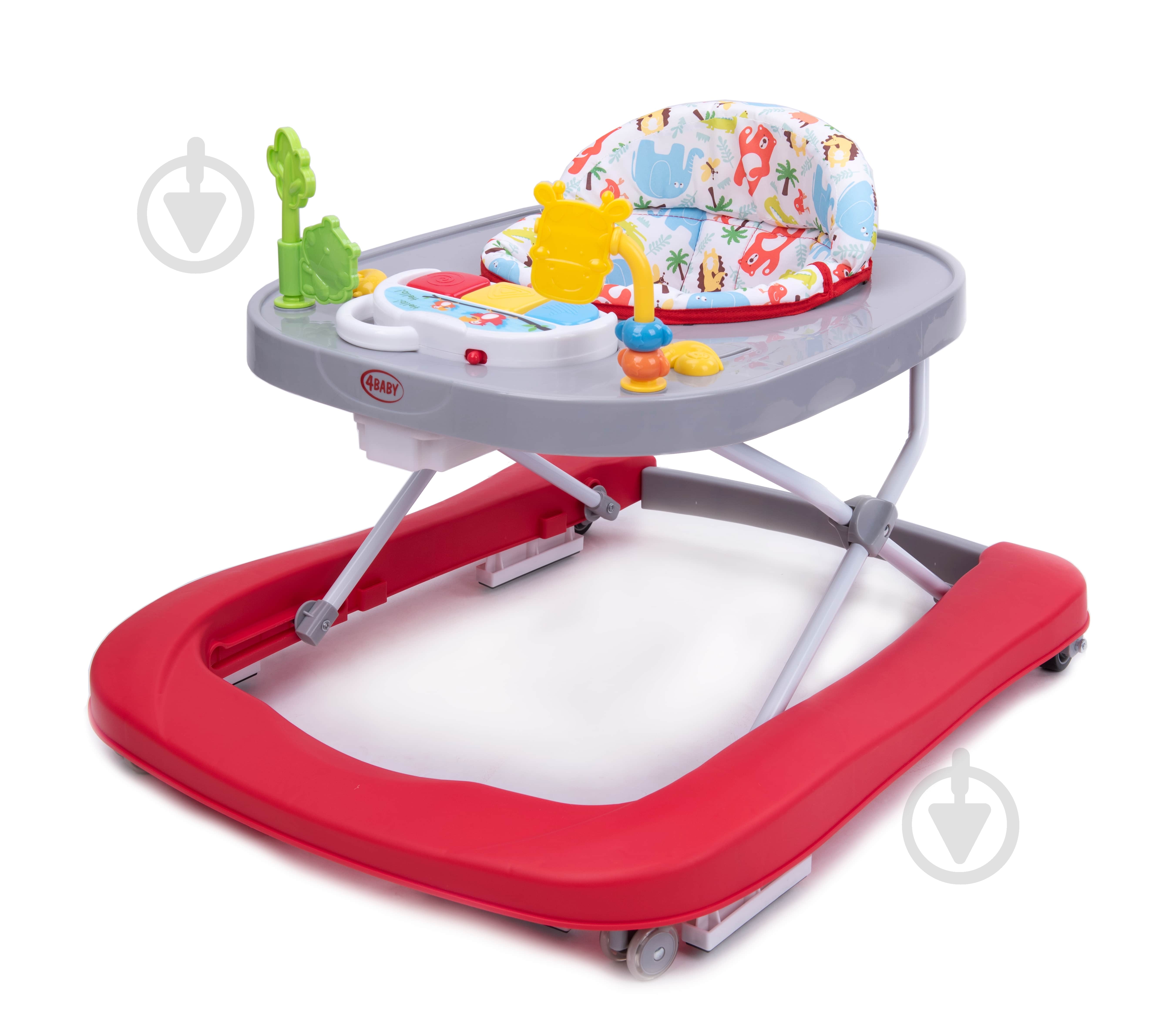 Ходунки интерактивные 4Baby Walk'n Push red 4WP03 - фото 6 Ходунки интерактивные 4Baby Walk'n Push red 4WP03 - фото 6