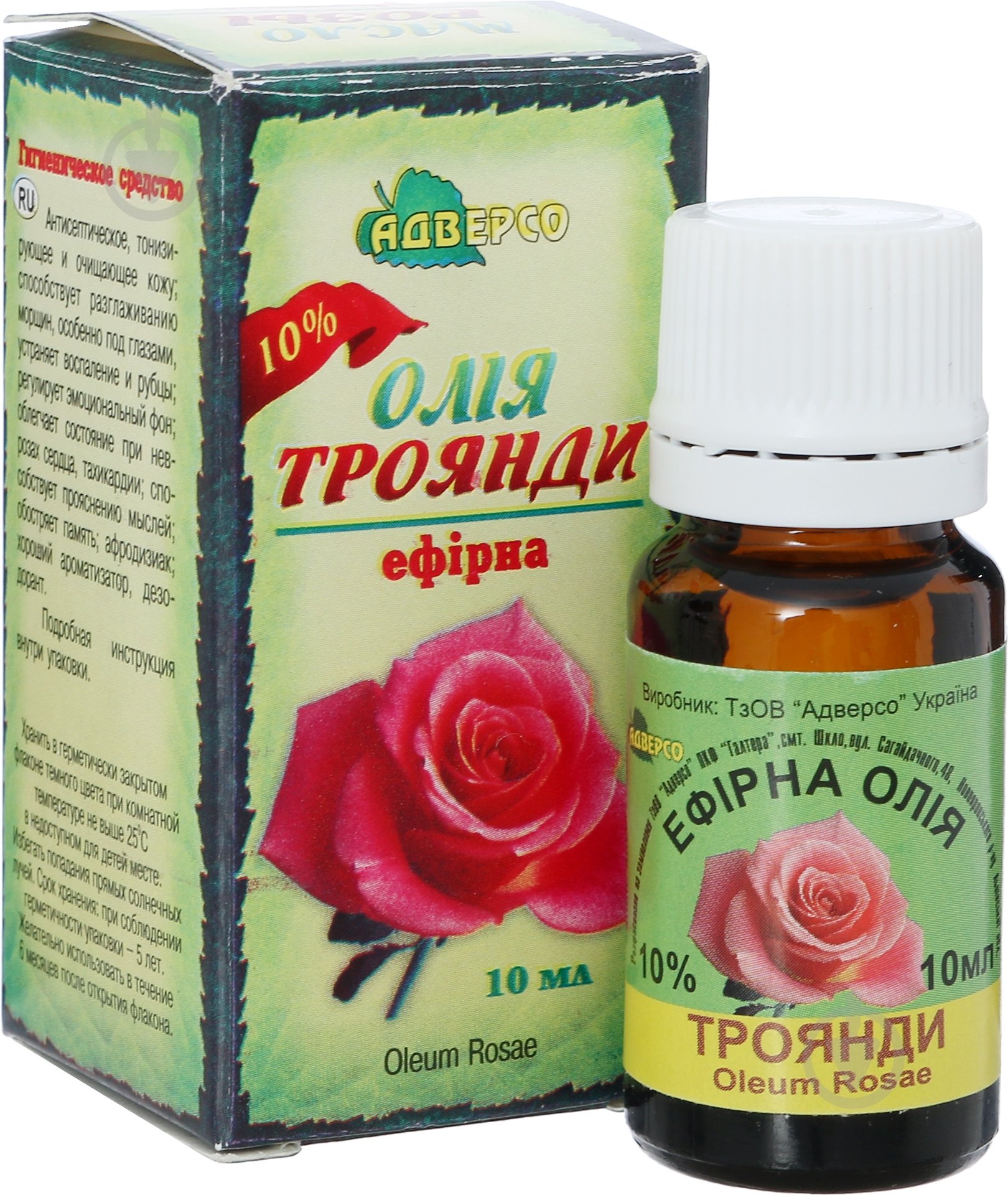 Ефірна олія Адверсо Розовое 10% 10 мл - фото 1