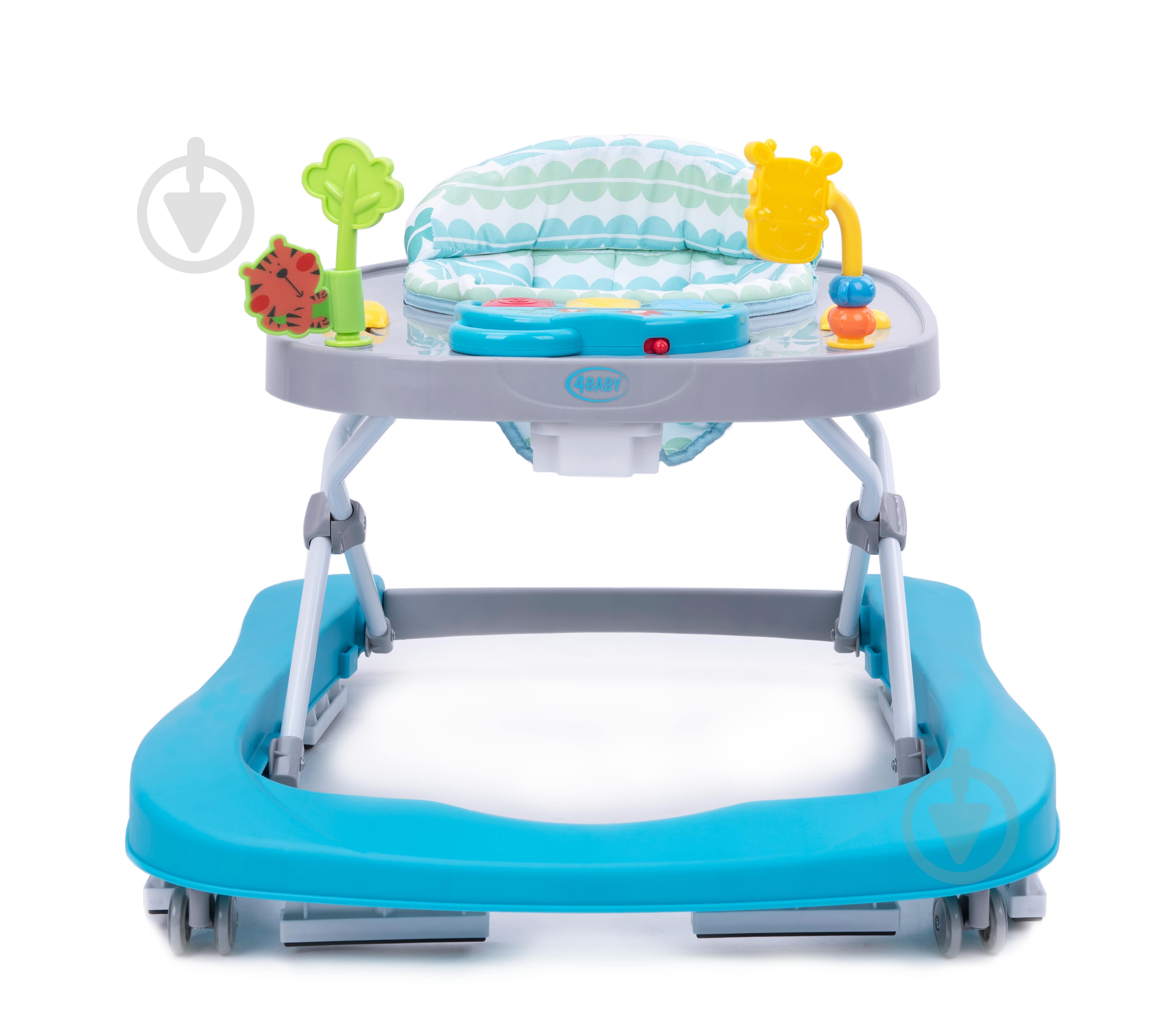 Ходунки интерактивные 4Baby Walk'n Push turkus 4WP04 - фото 1