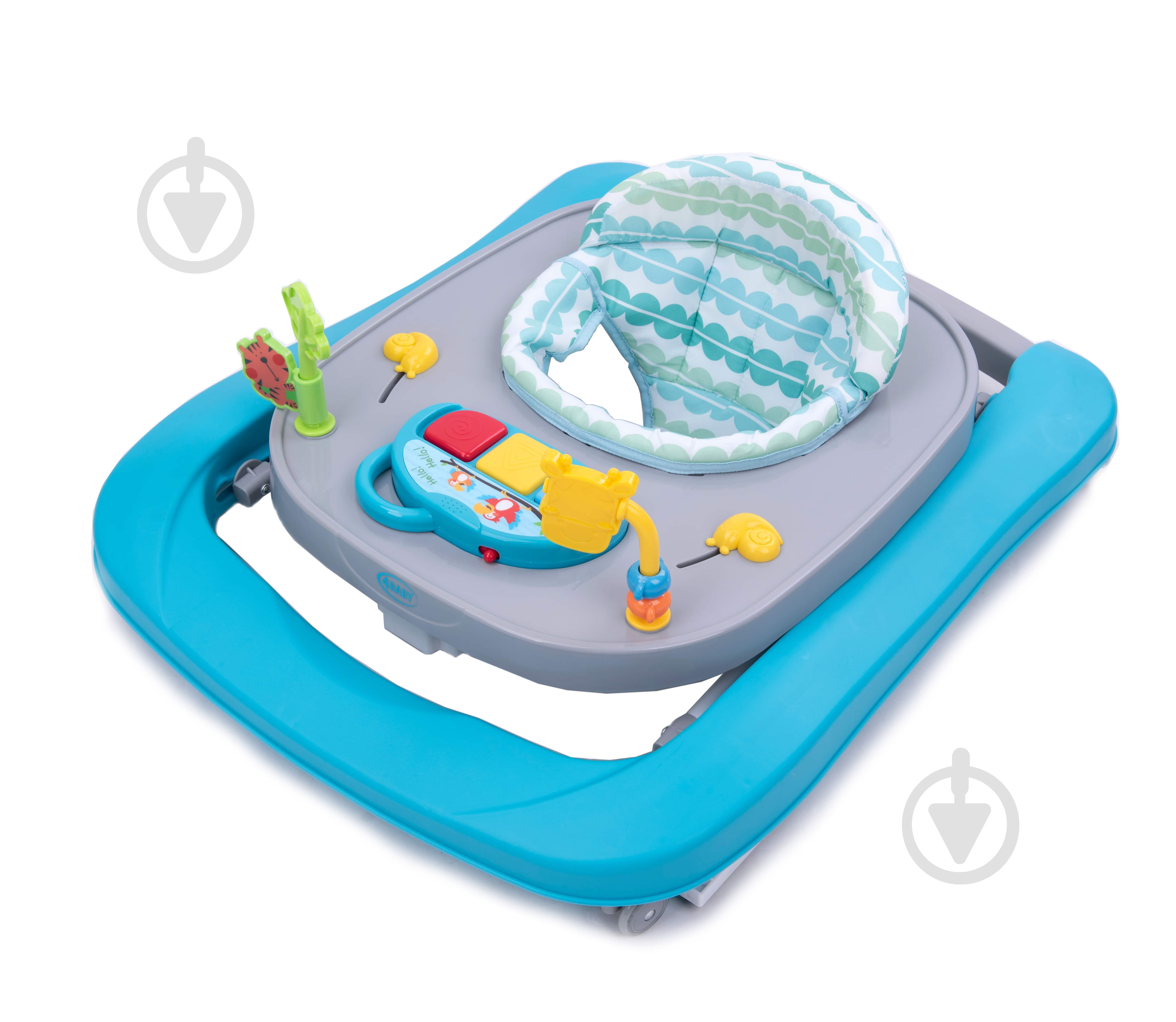 Ходунки интерактивные 4Baby Walk'n Push turkus 4WP04 - фото 3