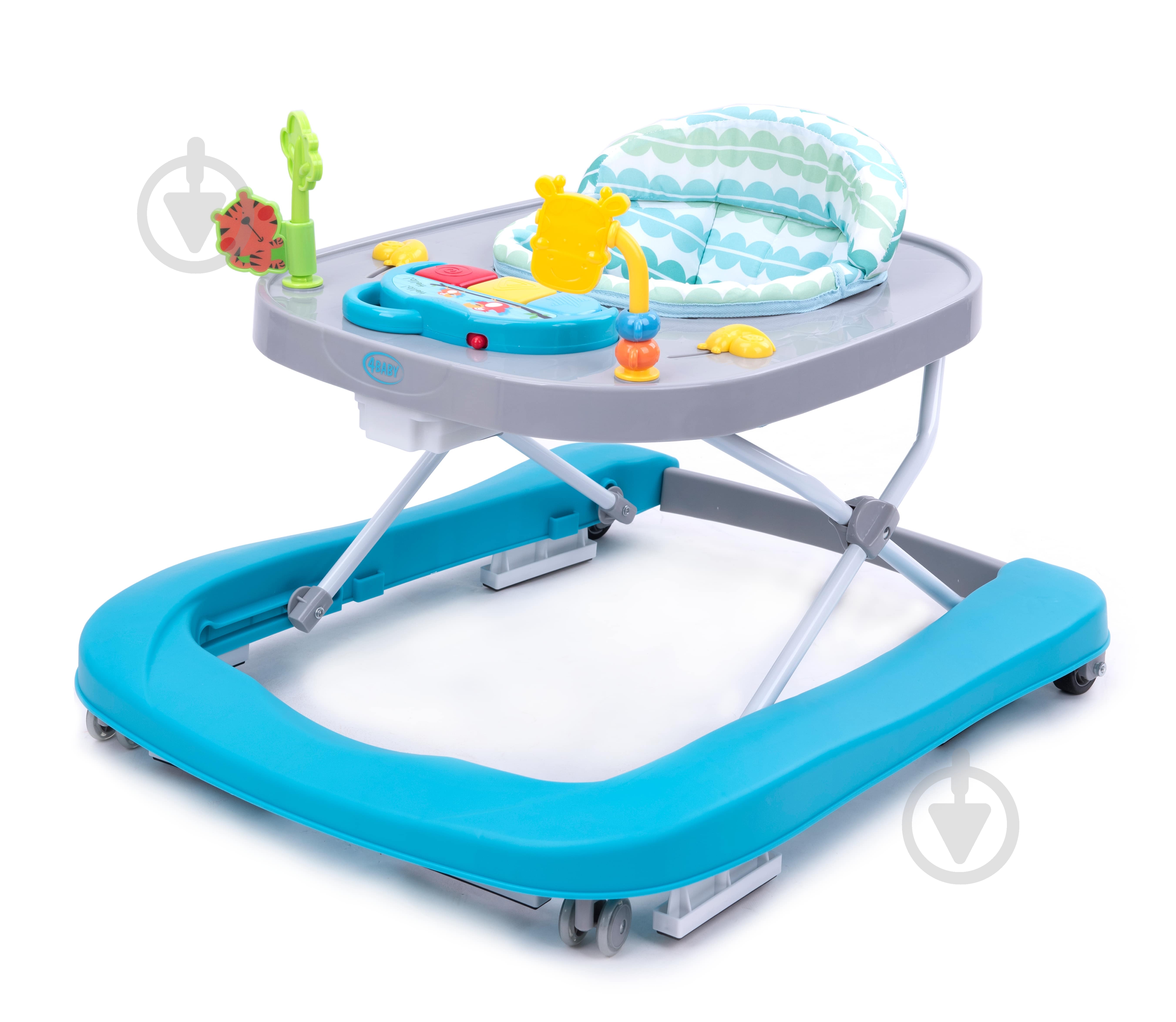 Ходунки интерактивные 4Baby Walk'n Push turkus 4WP04 - фото 6