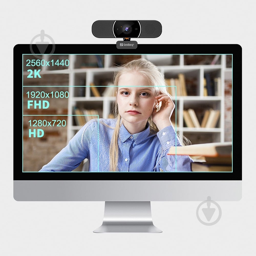 Веб-камера Sandberg All-in-1 Webcam 2K HD 134-37 - фото 9 Веб-камера Sandberg All-in-1 Webcam 2K HD 134-37 - фото 9