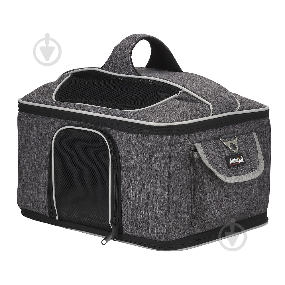 Сумка-переноска AnimAll м'яка для собак і котів, сірий - фото 1 Сумка-переноска AnimAll м'яка для собак і котів, сірий - фото 1