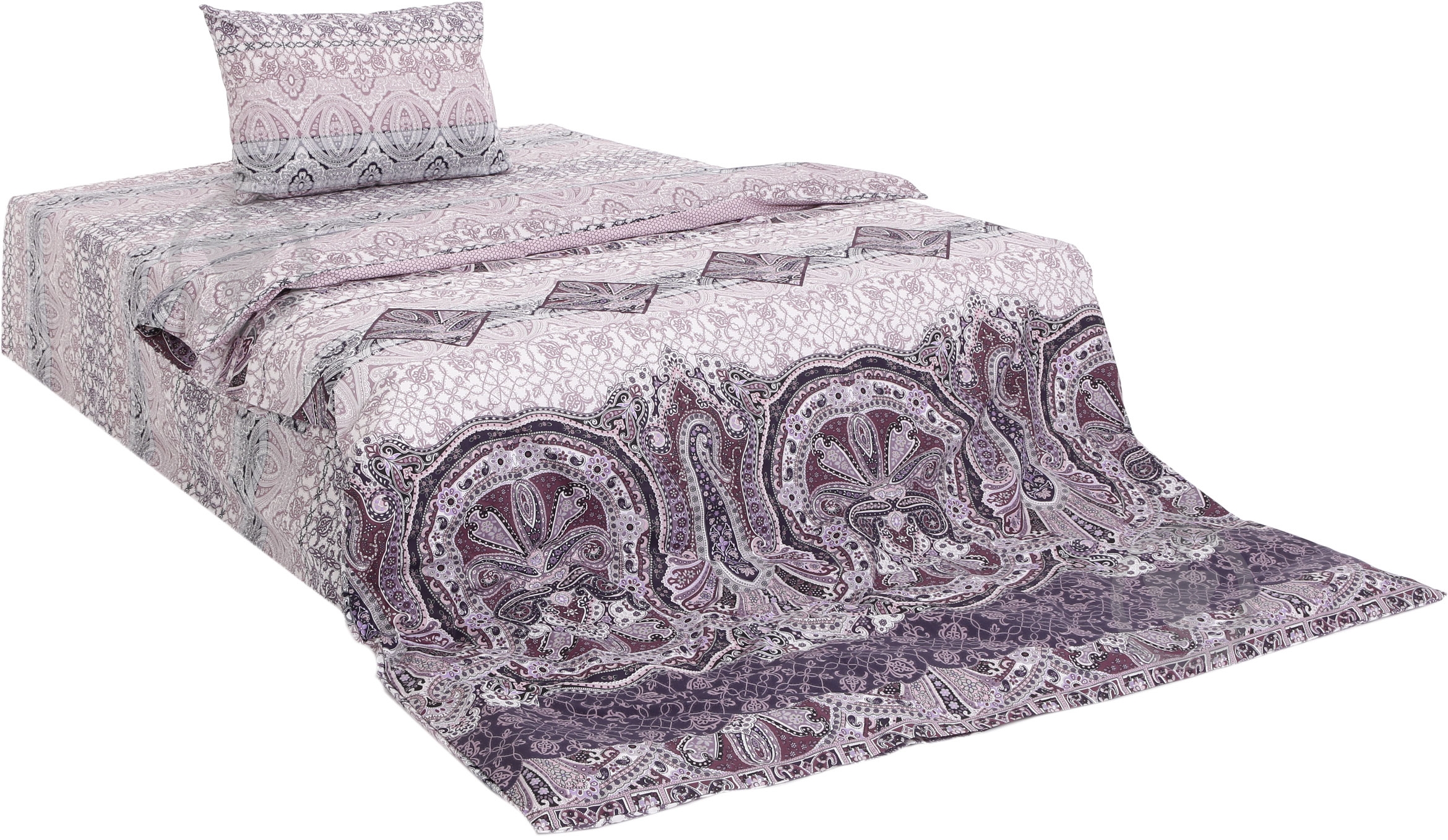 Комплект постельного белья Селфи 1,5 розово-бордовый UP! (Underprice) - фото 1