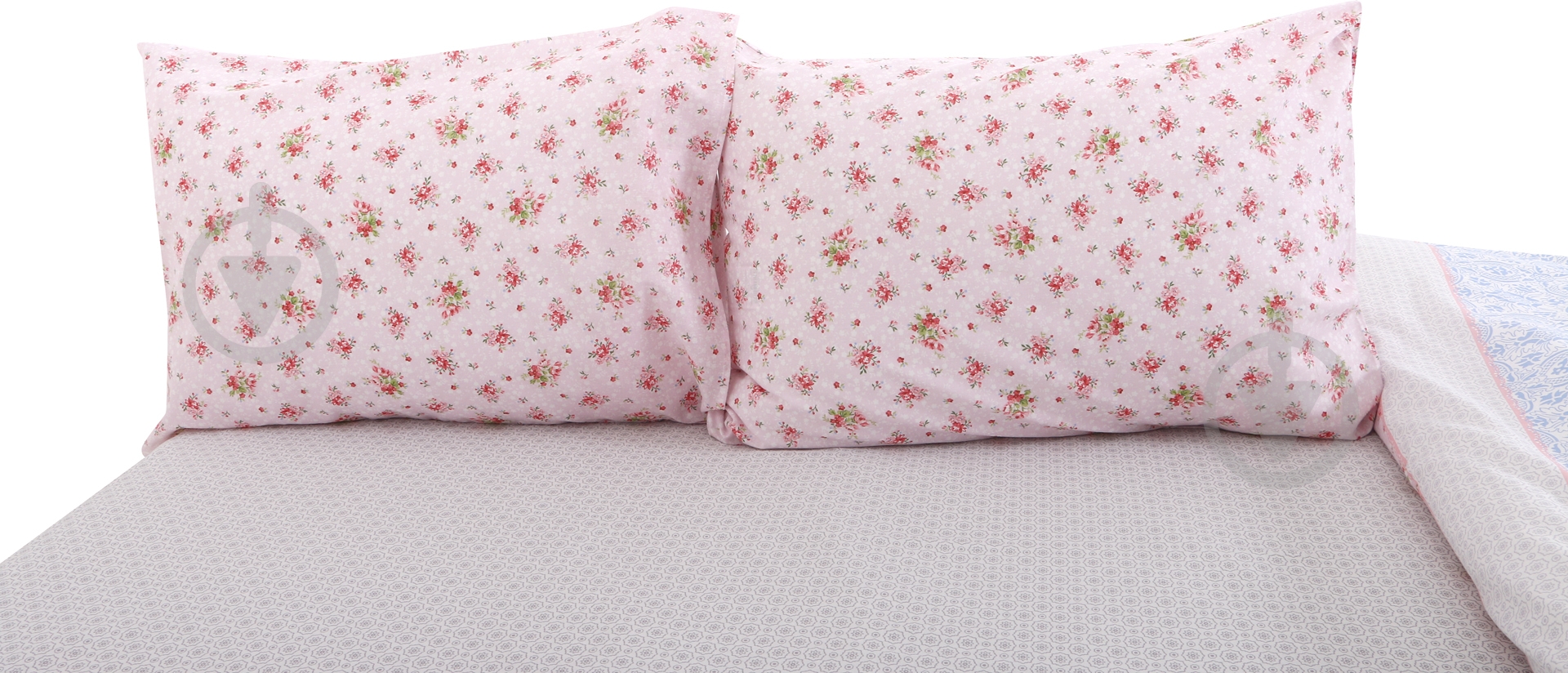 Комплект постельного белья Марсель 1,5 белый с розовым UP! (Underprice) - фото 3