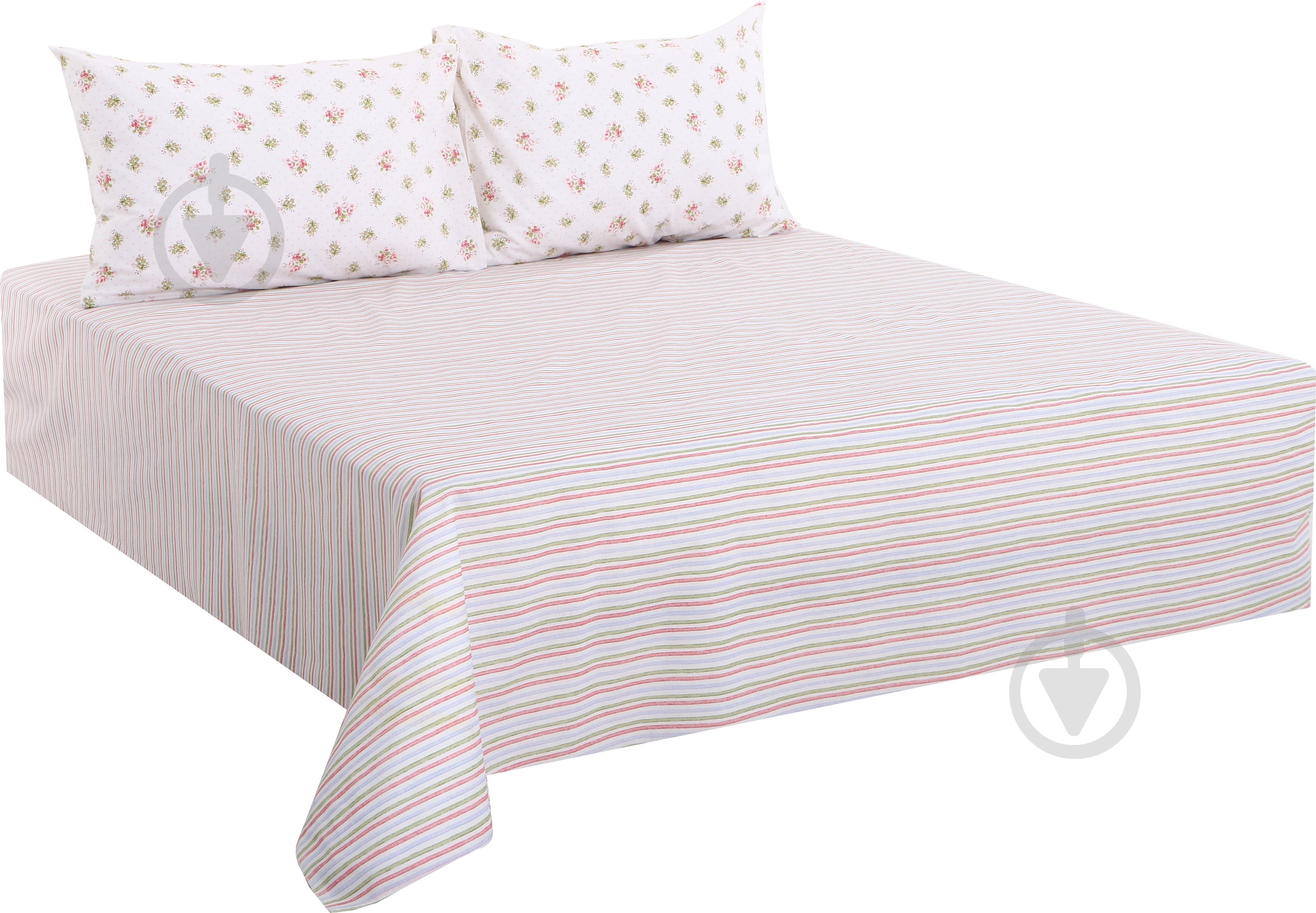 Комплект постельного белья Basic Кантри 2 2,0 белый с розовым La Nuit - фото 2