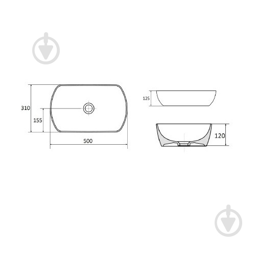 Умывальник-чаша Ravak UNI 500 O Slim - фото 4