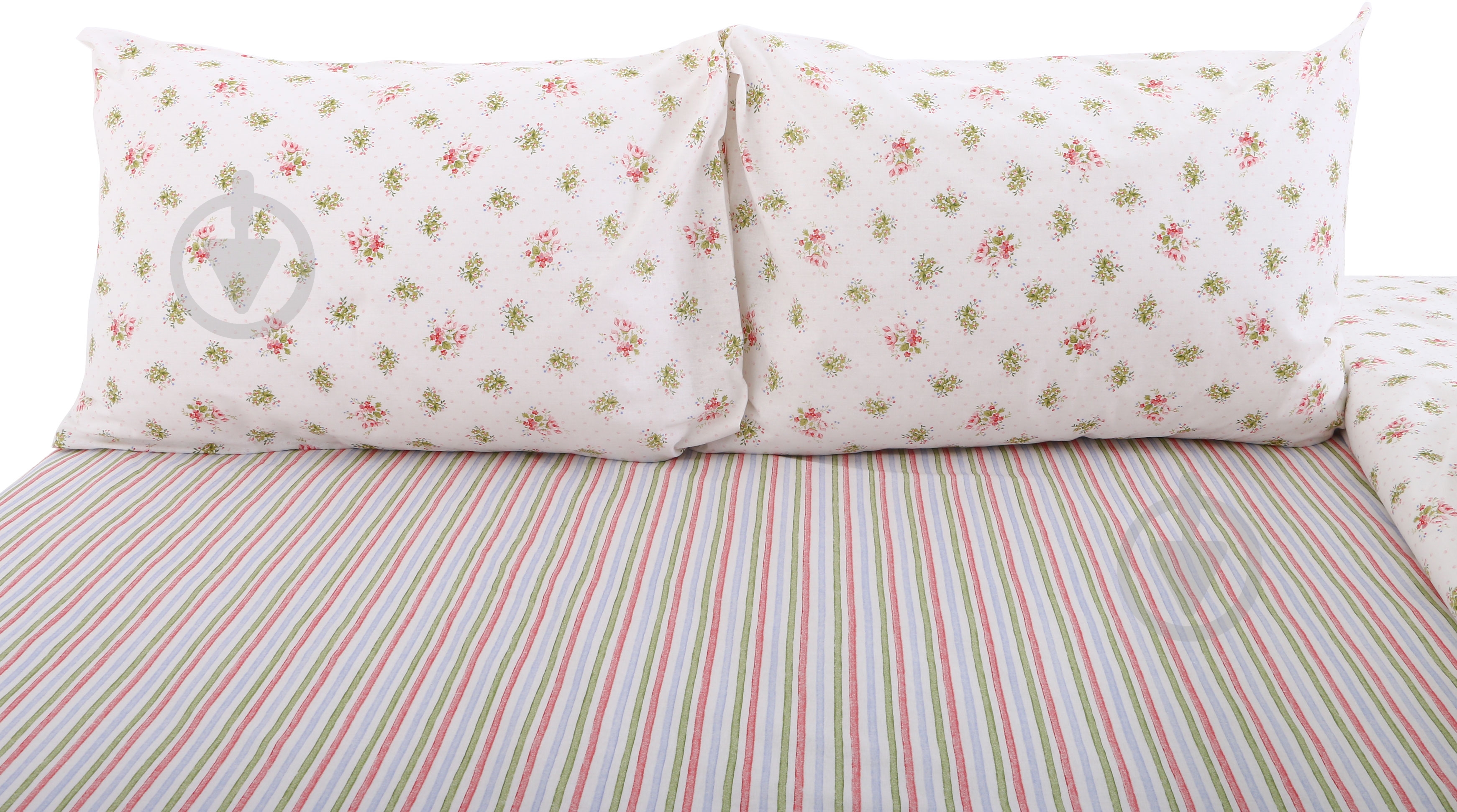 Комплект постельного белья Basic Кантри 2 семейный белый с розовым La Nuit - фото 3