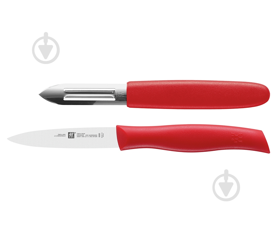 Набір ножів для чищення овочів Zwilling J.A. Henckels Twin Grip 2 пр. 38634-000-0 - фото 1 Набір ножів для чищення овочів Zwilling J.A. Henckels Twin Grip 2 пр. 38634-000-0 - фото 1
