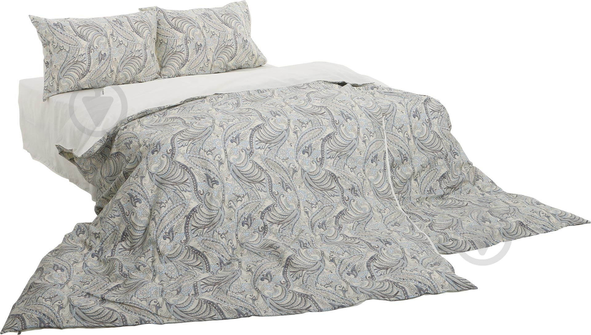 Комплект постельного белья Claudia семейный серый Ibodo - фото 1