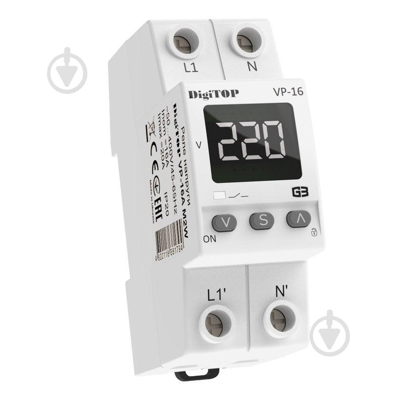 Реле напряжения DigiTOP VP-16A M2W - фото 1