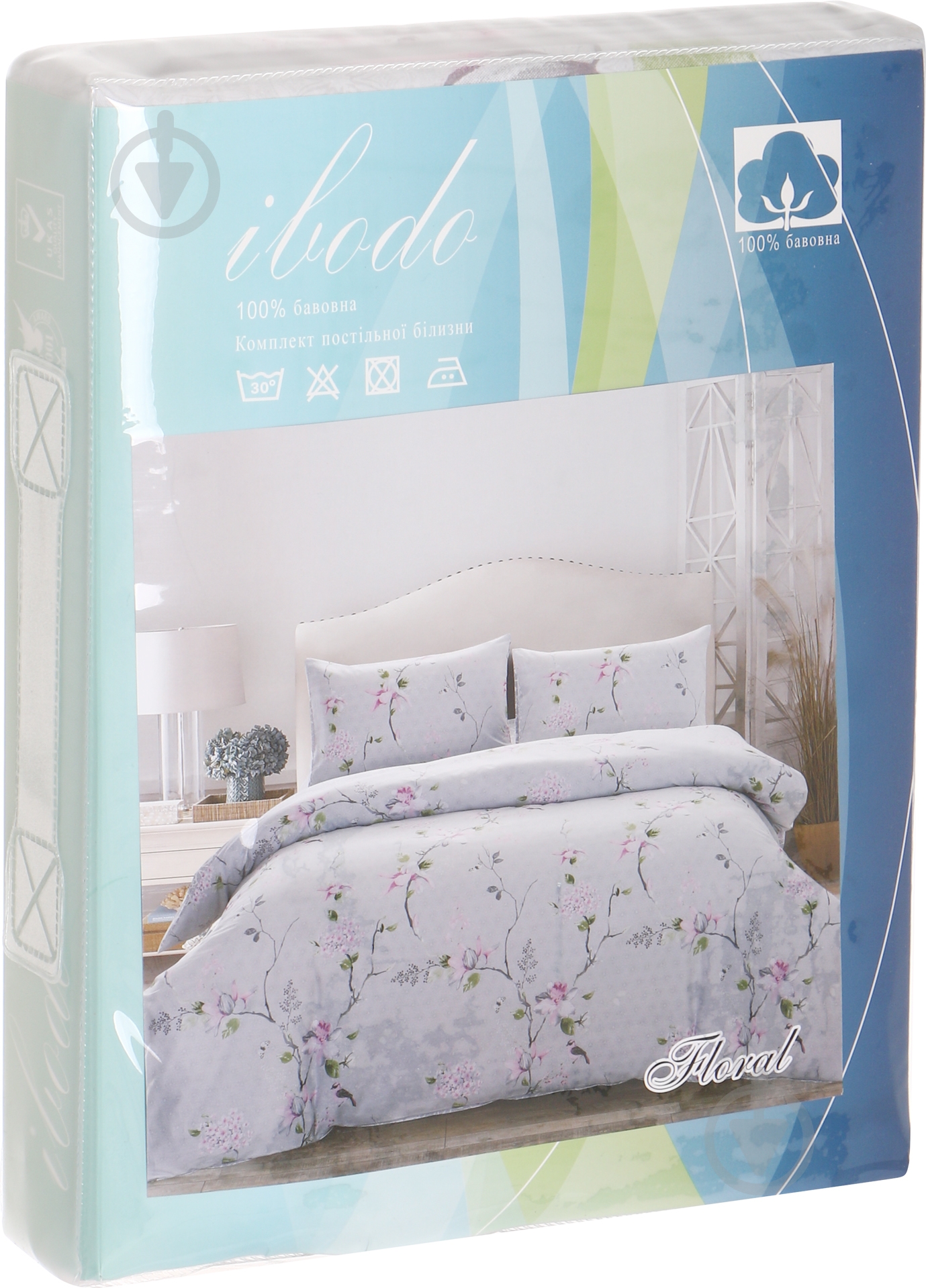 Комплект постельного белья Floral 2,0 серо-розовый Ibodo - фото 6