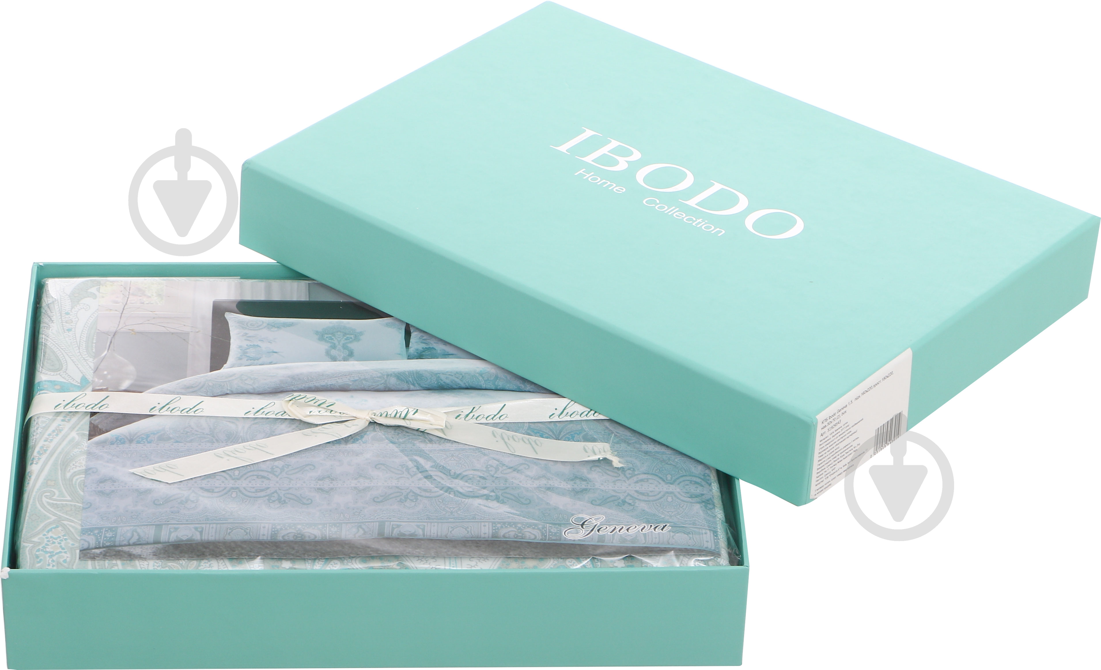 Комплект постельного белья Geneva 1,5 бирюзовый Ibodo - фото 5 Комплект постельного белья Geneva 1,5 бирюзовый Ibodo - фото 5