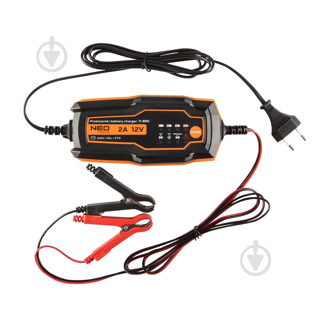Автомобильное зарядное устройство импульсный NEO tools 2 А 60 А/год (11-890) - фото 1