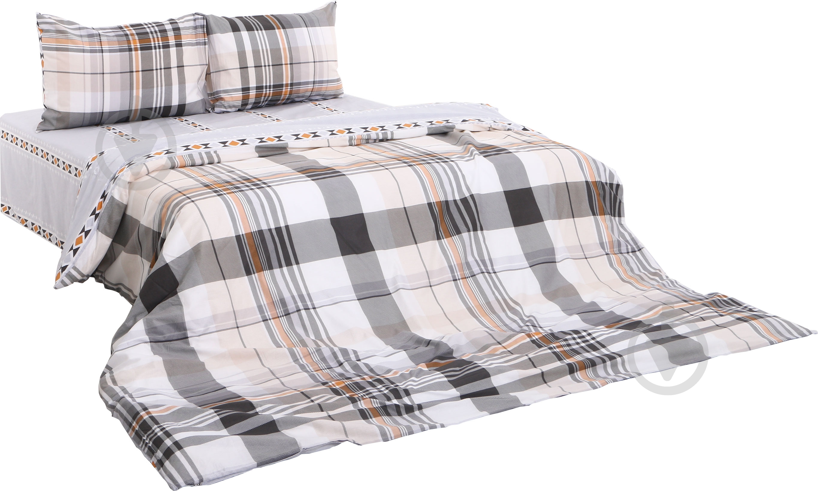 Комплект постельного белья Naples 2,0 серый с желтым La Nuit - фото 1